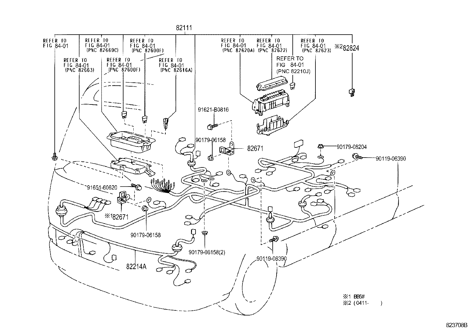 82122-36130 WIRE, ENGINE, NO.2 product image