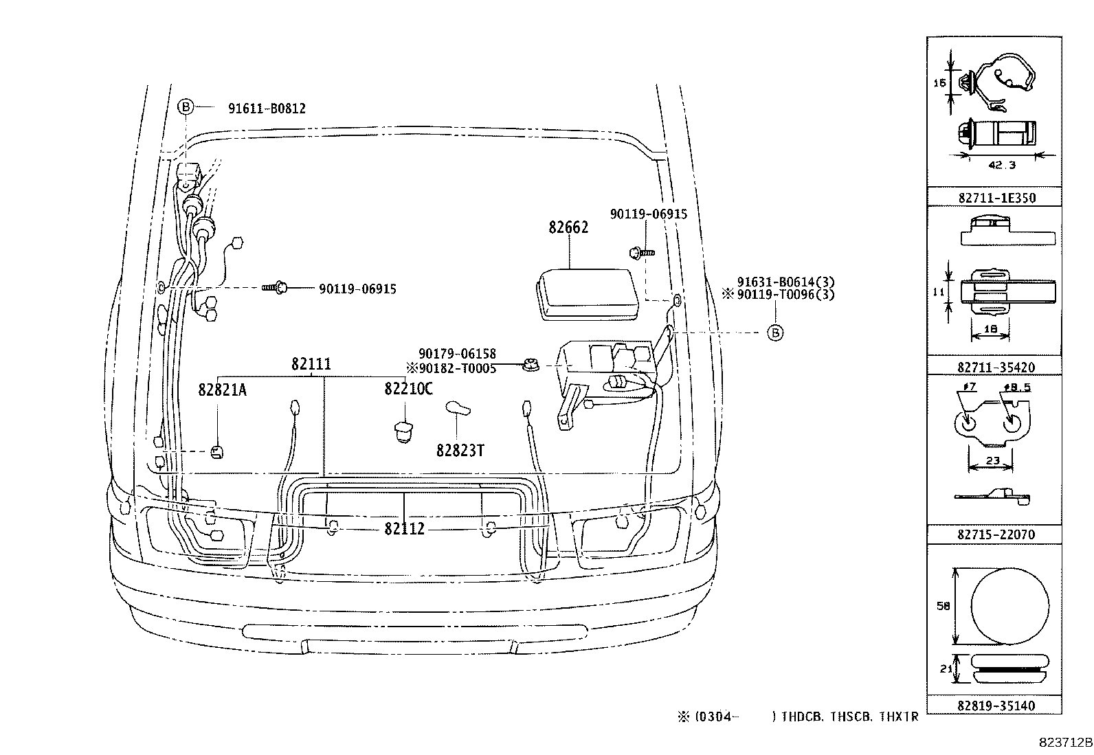 82122-35561 WIRE, ENGINE, NO.2 product image