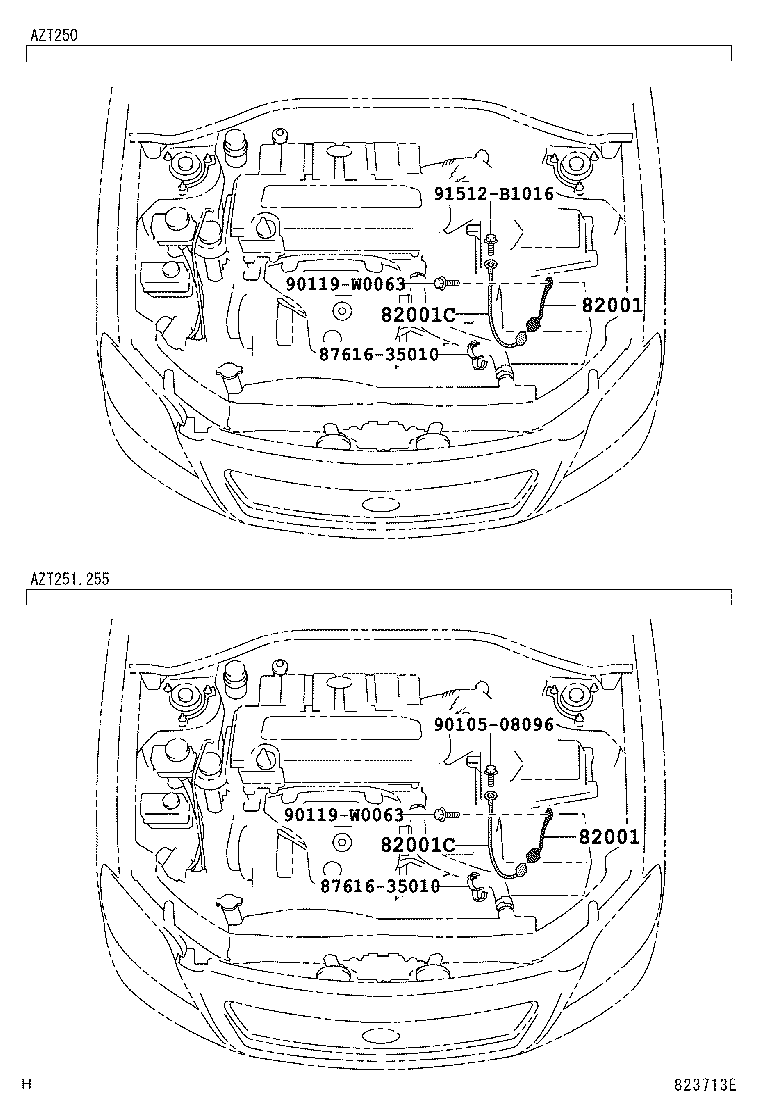 82122-05070 WIRE, ENGINE, NO.2 product image