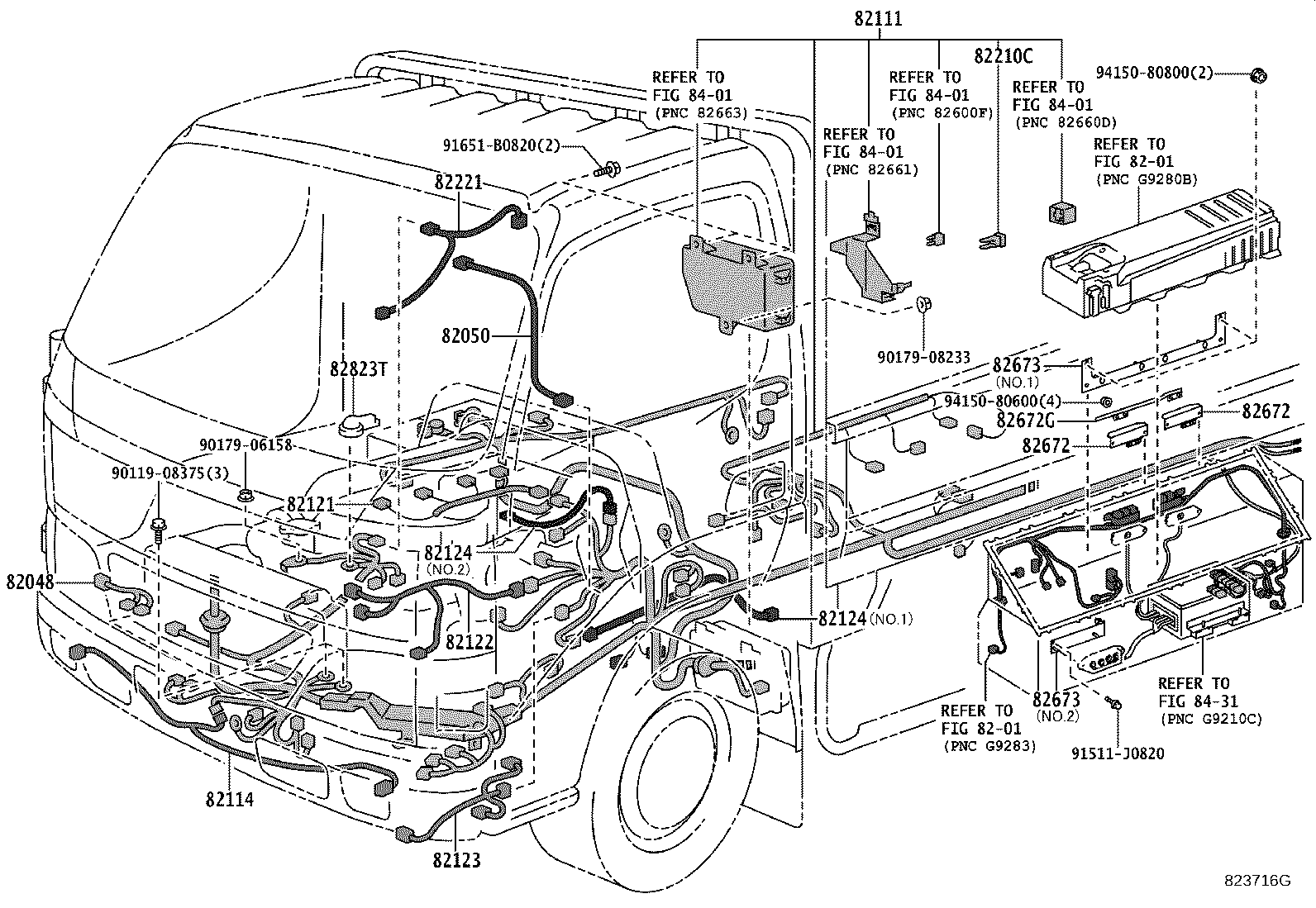 82121-37B40 WIRE, ENGINE, NO.2 product image