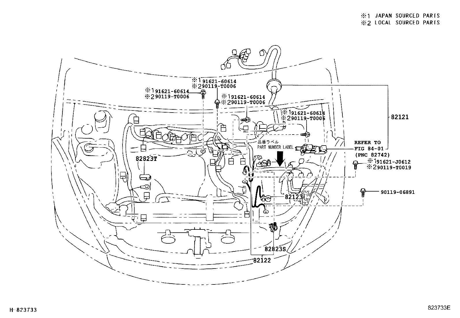 82142-68010 WIRE, INSTRUMENT PANEL, NO.2 product image