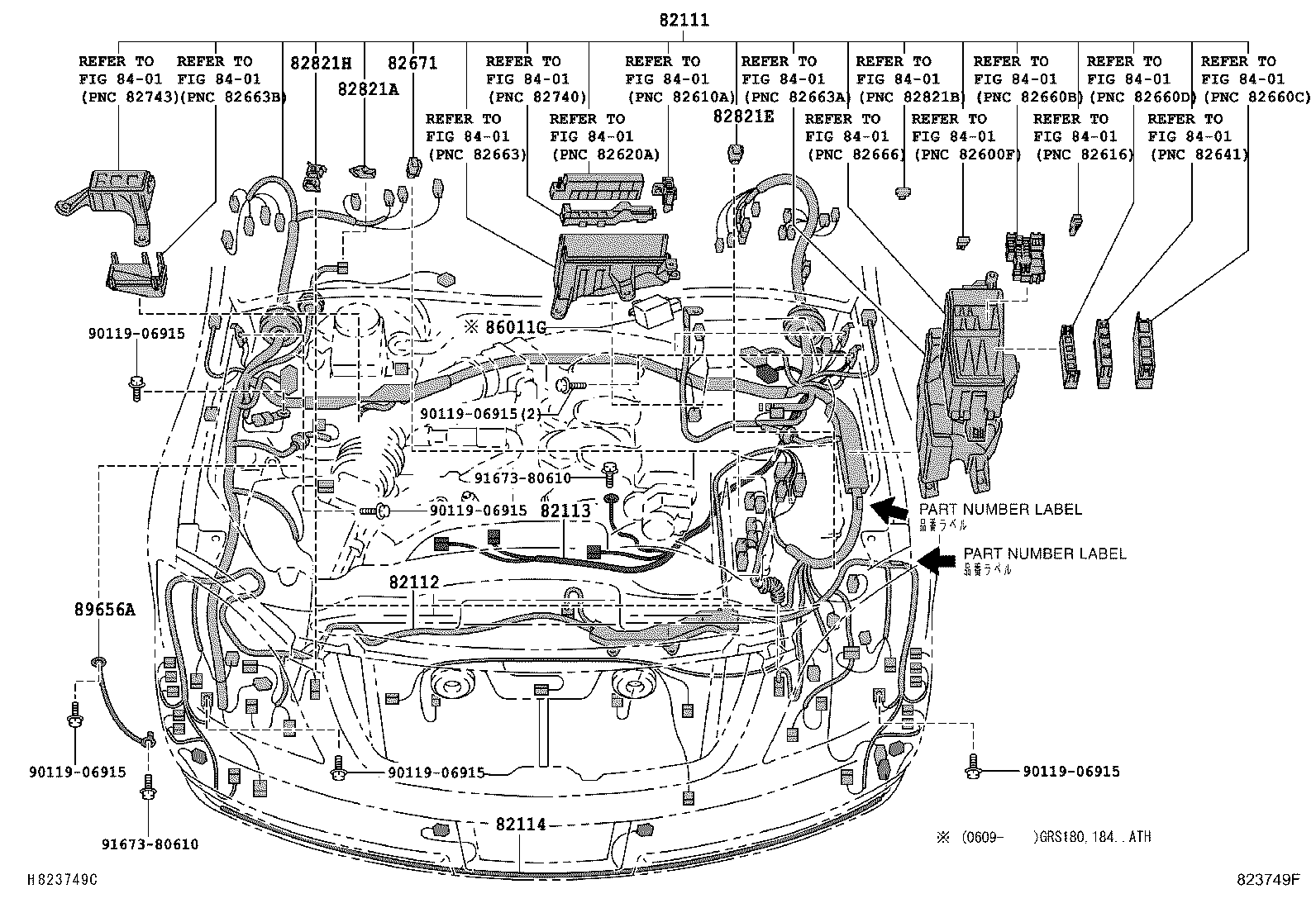 82124-30280 WIRE, ENGINE, NO.4 product image