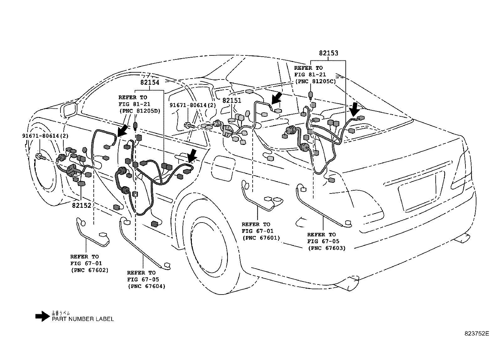 82124-30280 WIRE, ENGINE, NO.4 product image