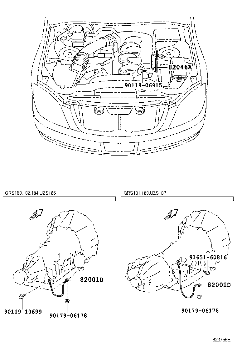 82124-30280 WIRE, ENGINE, NO.4 product image
