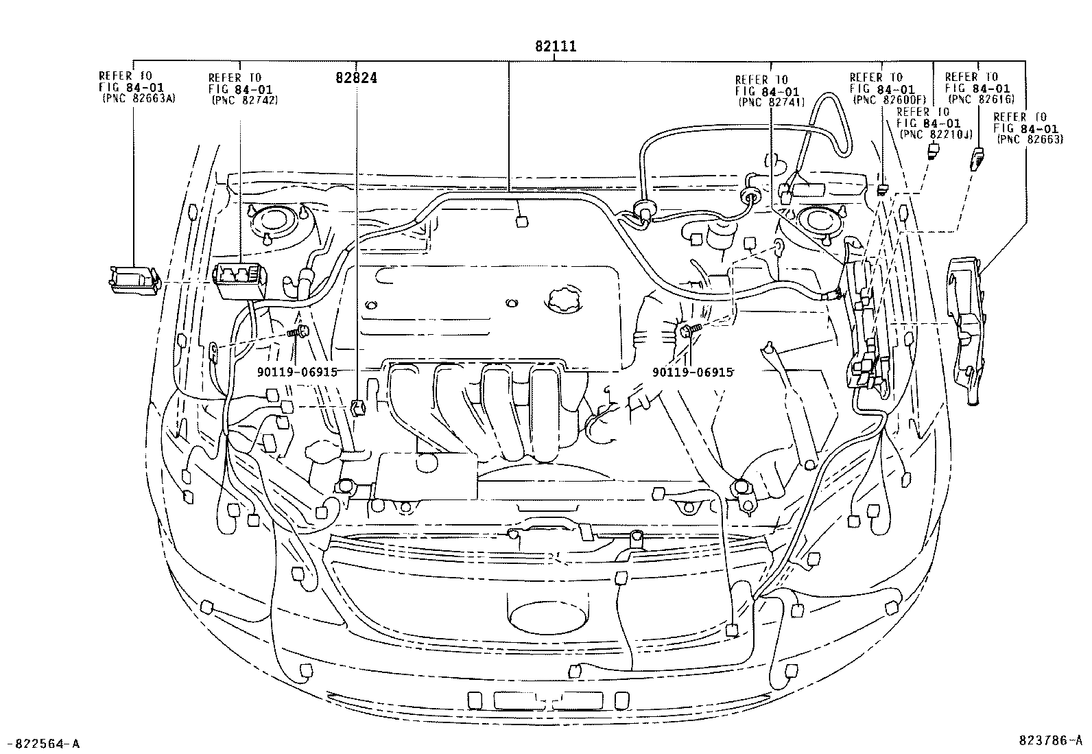 82124-02030 WIRE, ENGINE, NO.4 product image