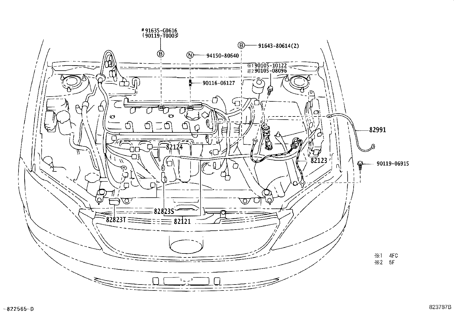 82124-02030 WIRE, ENGINE, NO.4 product image