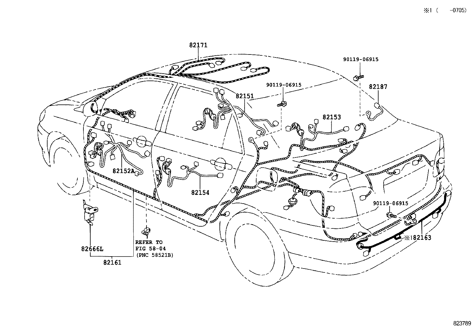 82124-02030 WIRE, ENGINE, NO.4 product image