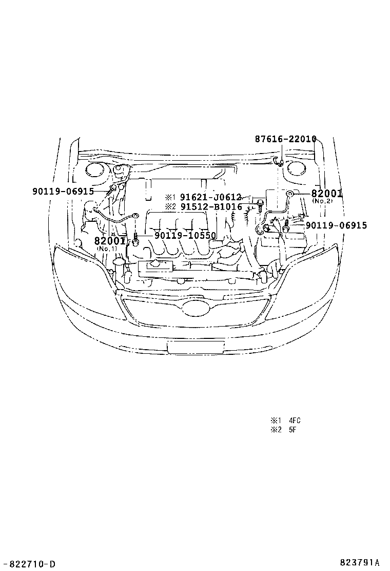 82124-02030 WIRE, ENGINE, NO.4 product image