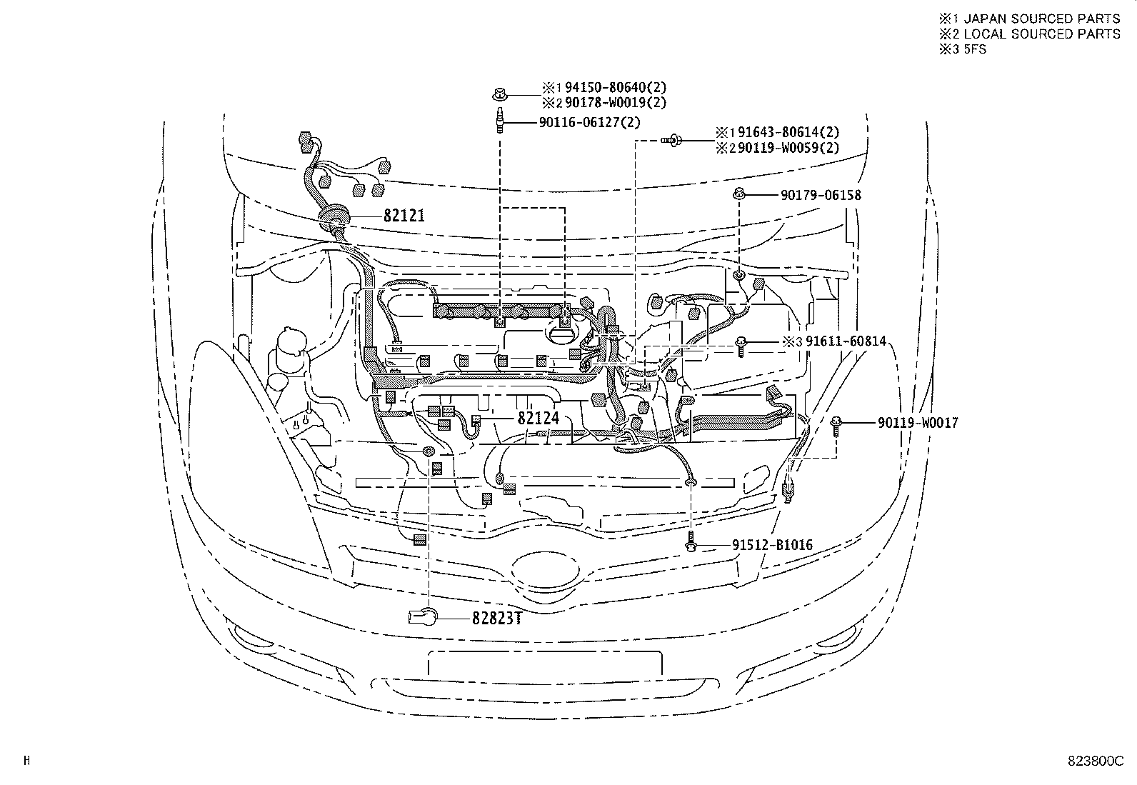 82817-0F010 PROTECTOR, WIRING HARNESS, NO.1 product image
