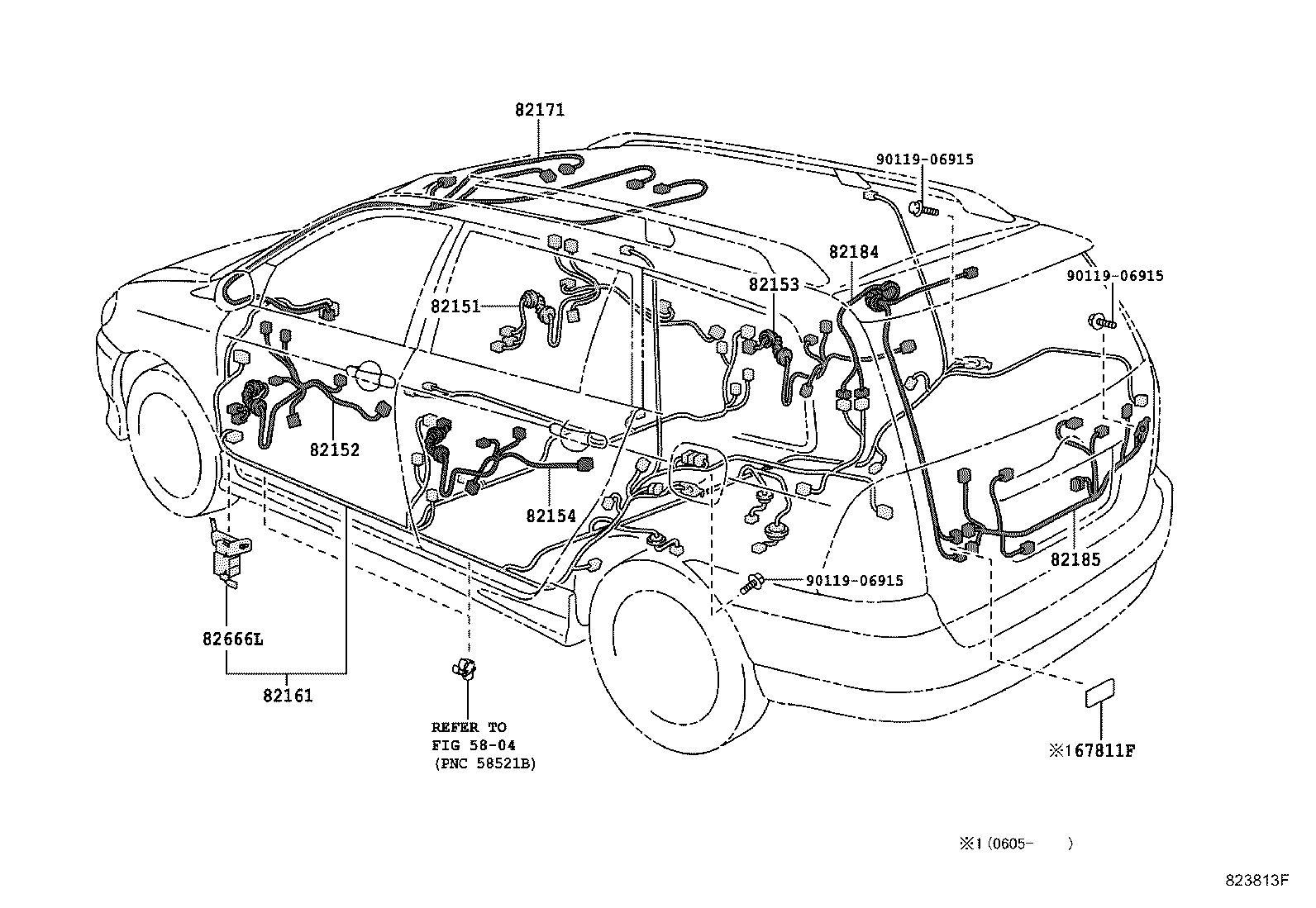 82121-1X080 WIRE, ENGINE product image