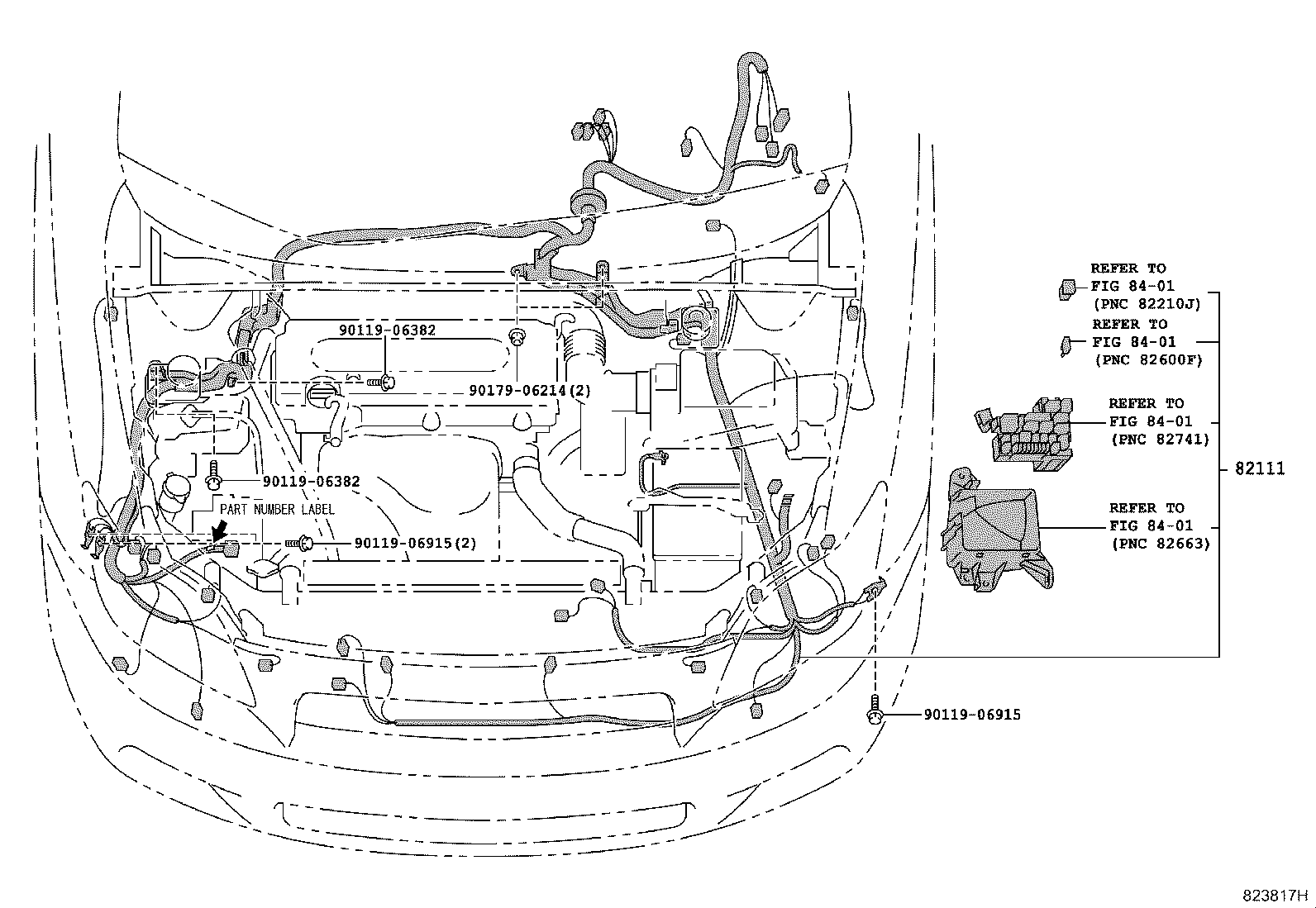Toyota 82152-21130 WIRE, FRONT DOOR, LH
