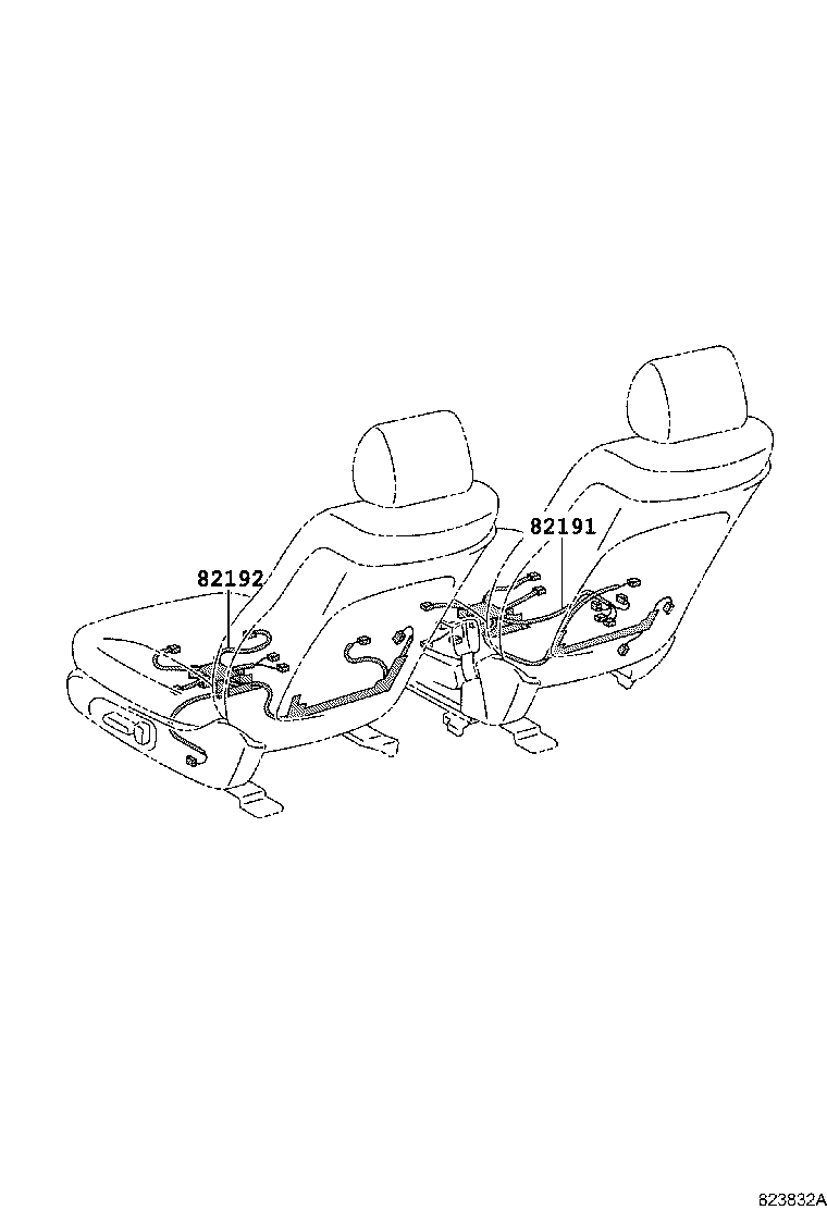 82142-33100 WIRE, INSTRUMENT PANEL, NO.2 product image