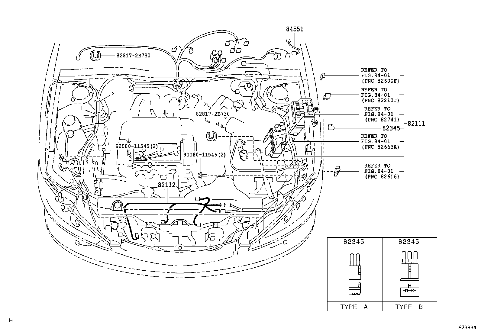 82191-AA030 WIRE, FRONT SEAT, RH product image