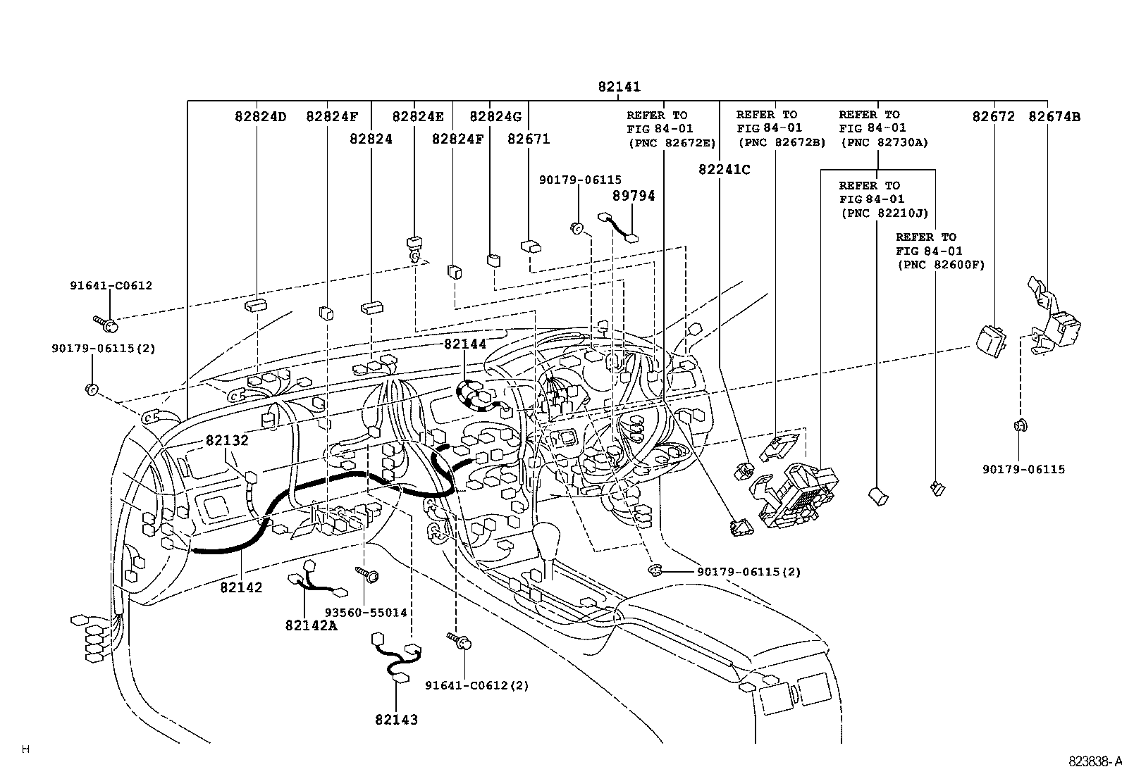 82142-33110 WIRE, INSTRUMENT PANEL, NO.2 product image