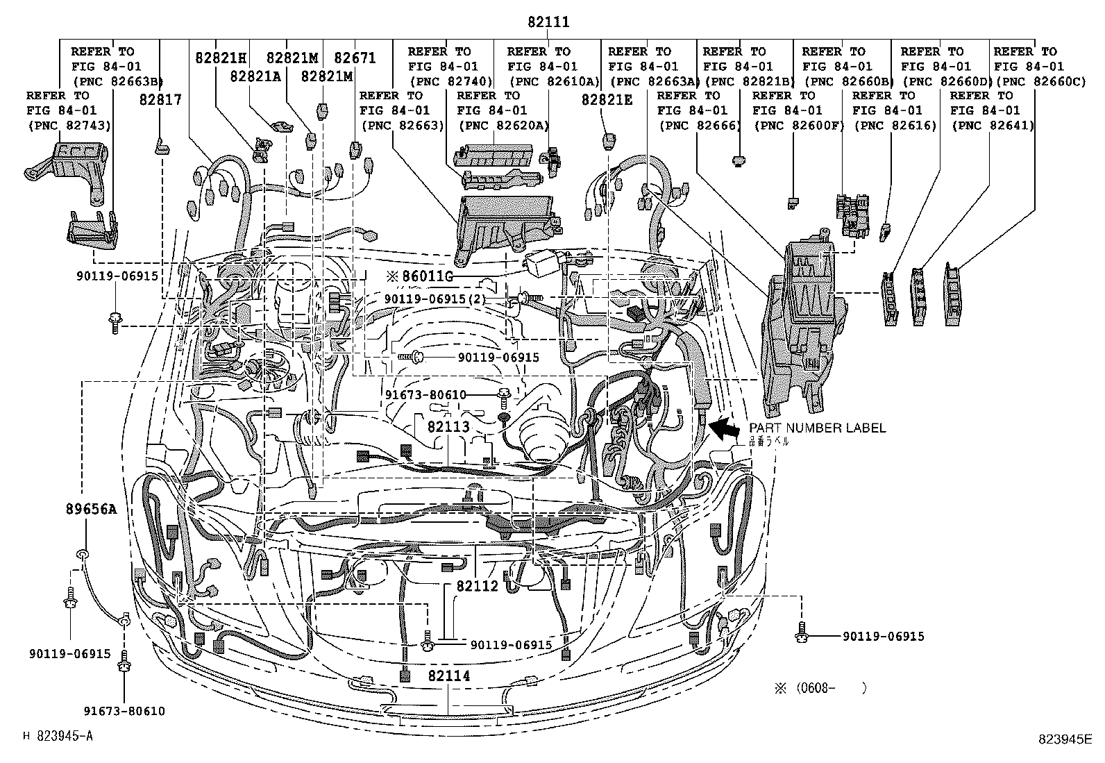 82124-30280 WIRE, ENGINE, NO.4 product image