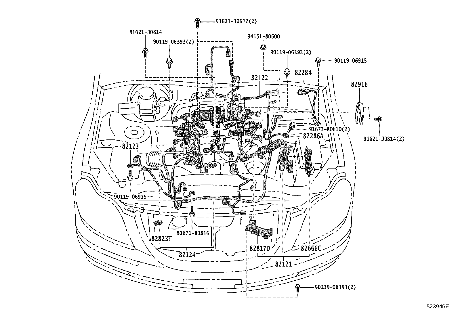 82124-30280 WIRE, ENGINE, NO.4 product image