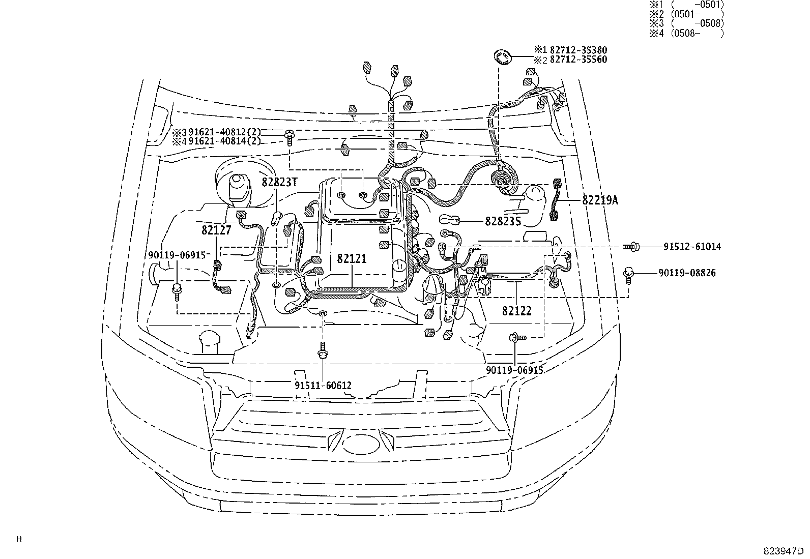 82142-35040 WIRE, INSTRUMENT PANEL, NO.2 product image
