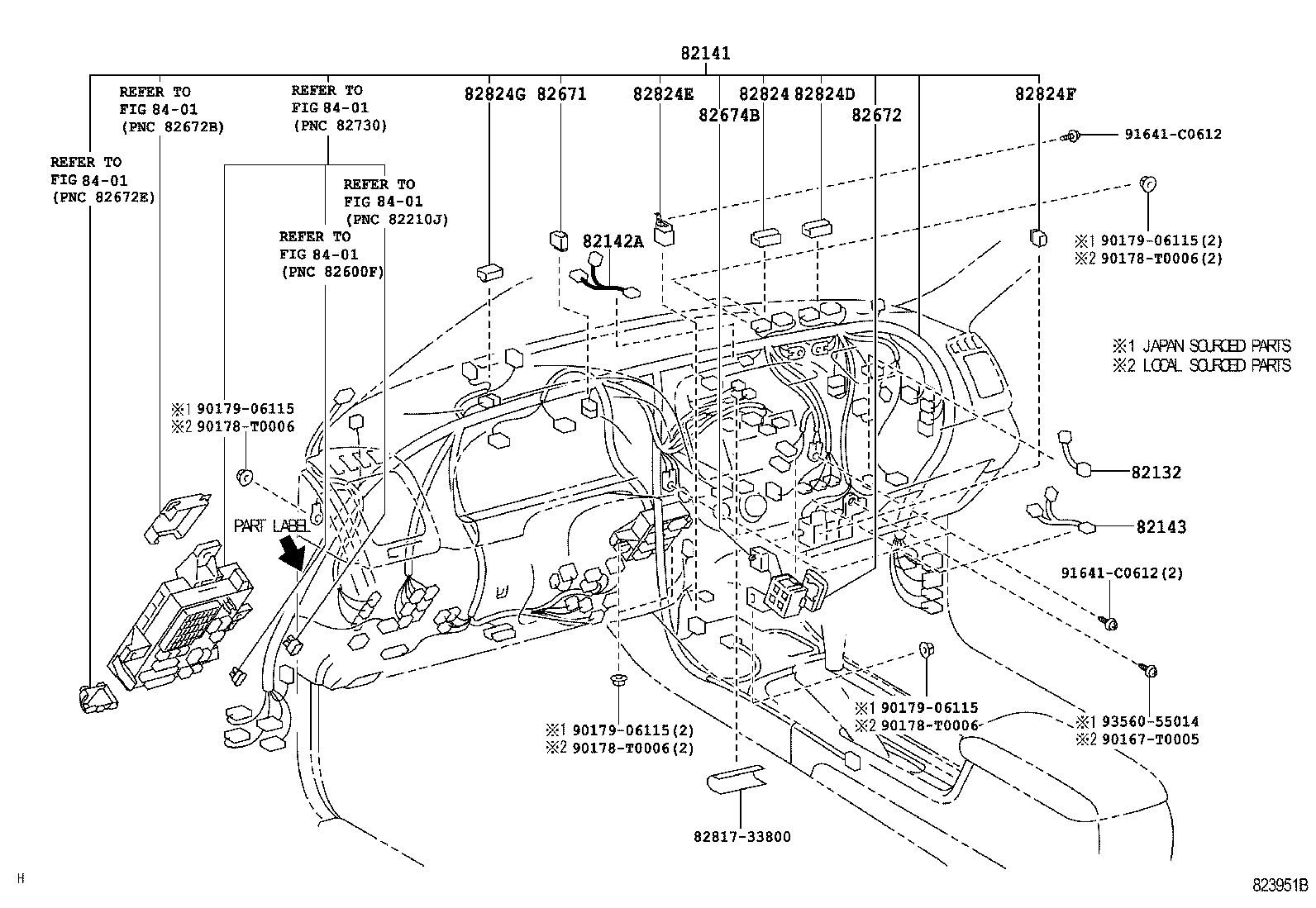 82191-33050 WIRE, FRONT SEAT, RH product image