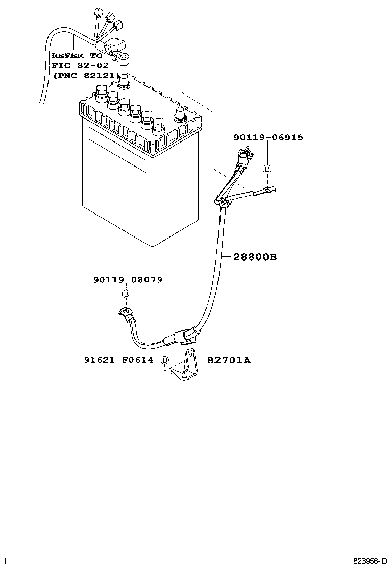 82123-B1010 CABLE, BATTERY TO GROUND product image