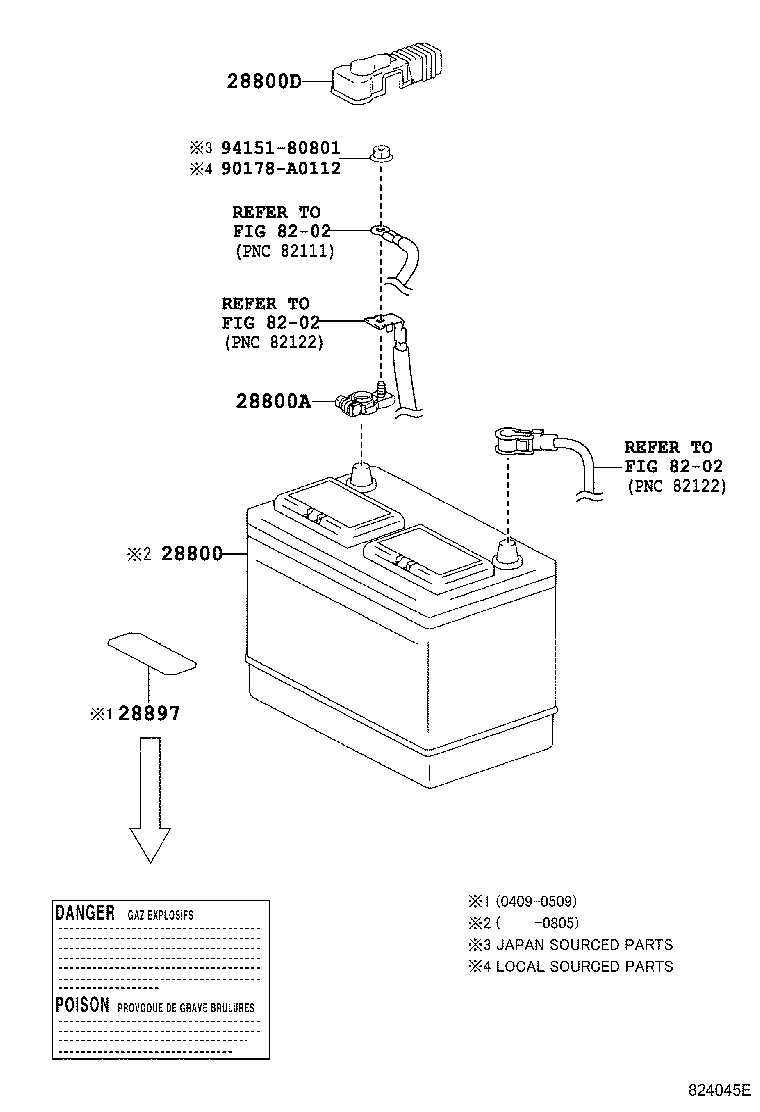 Toyota 28800-0F020 BATTERY