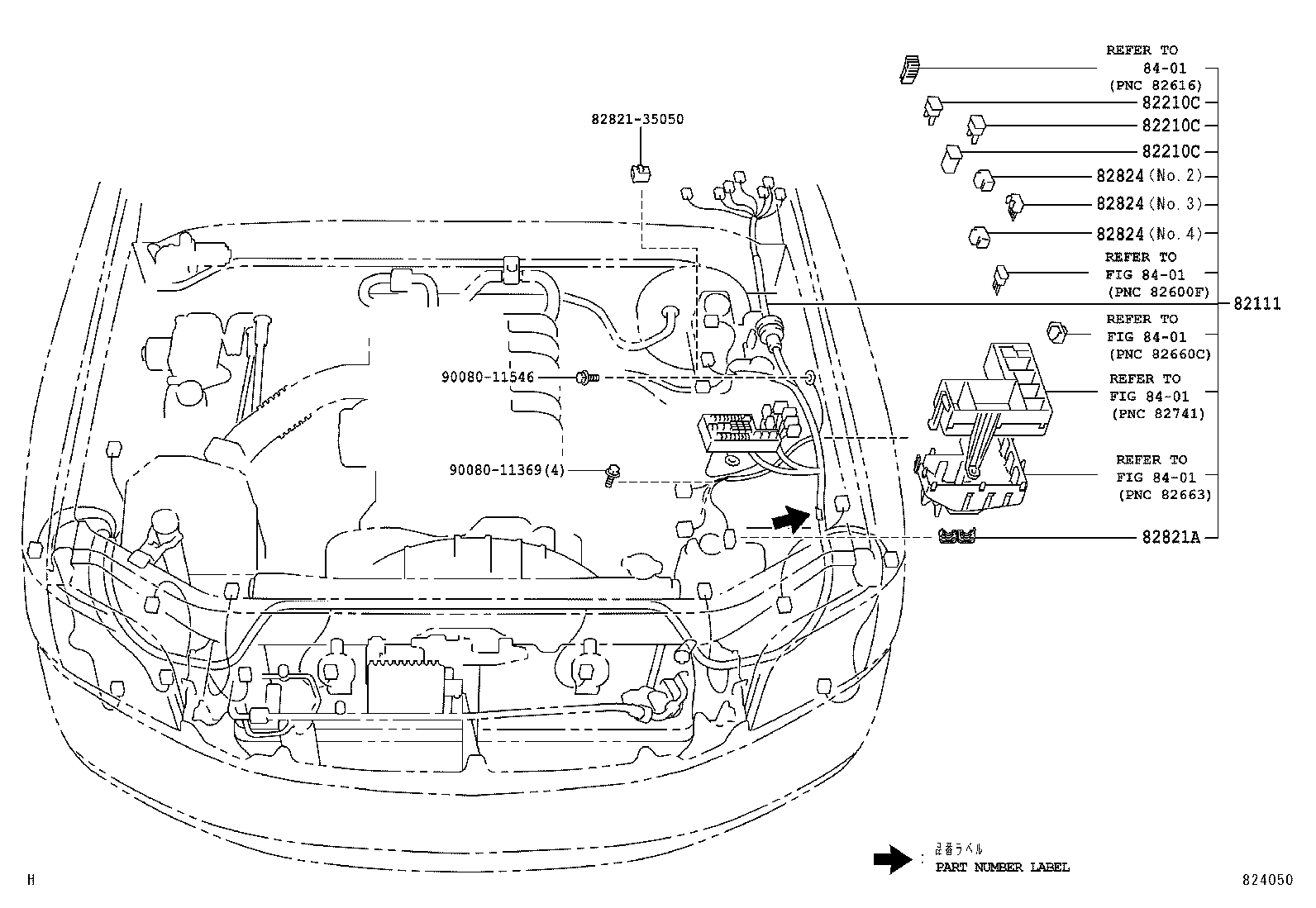 82121-0C080 WIRE, ENGINE product image