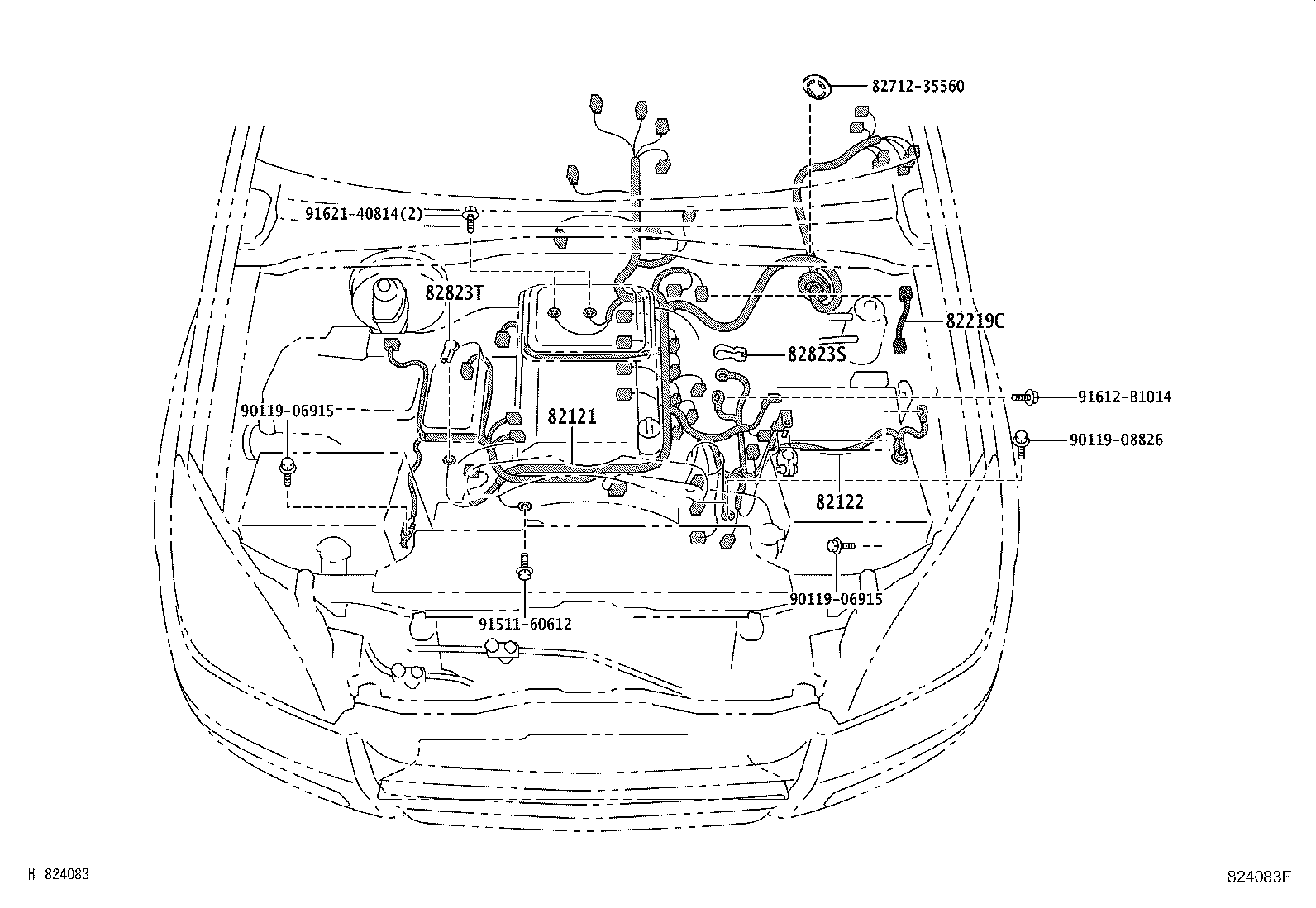 82046-0G010 WIRE SUB-ASSY, BODY GROUND, NO.1 product image
