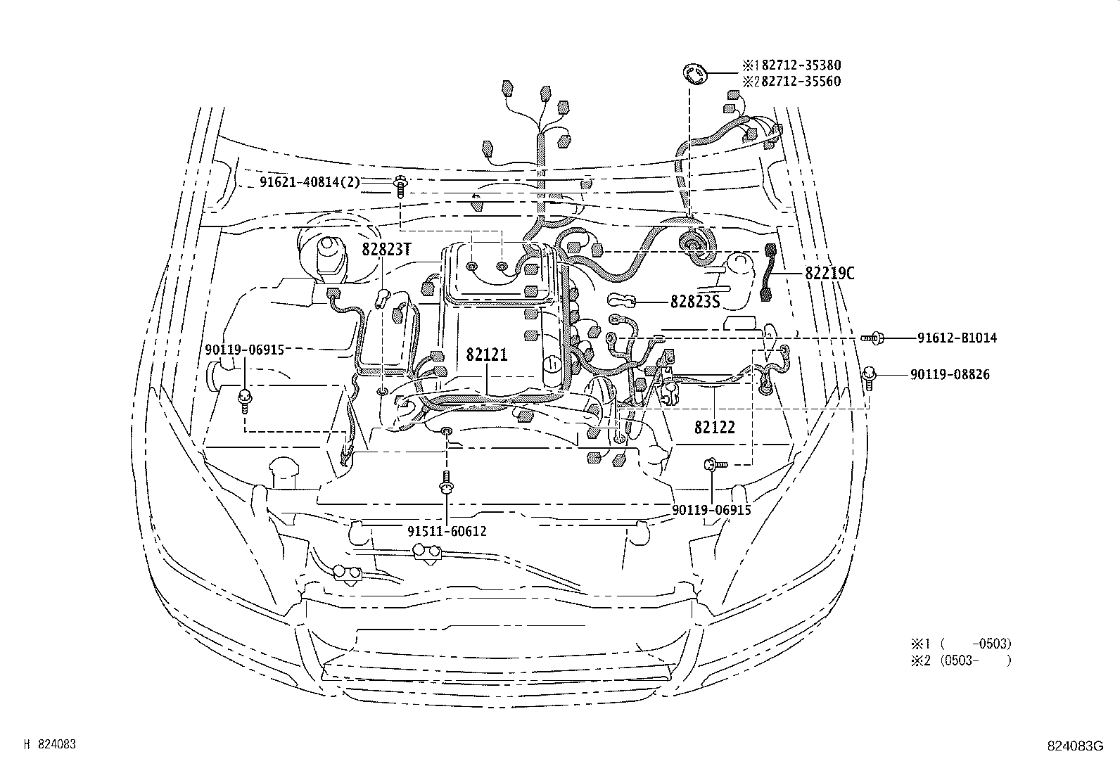 82142-60150 WIRE, INSTRUMENT PANEL, NO.2 product image