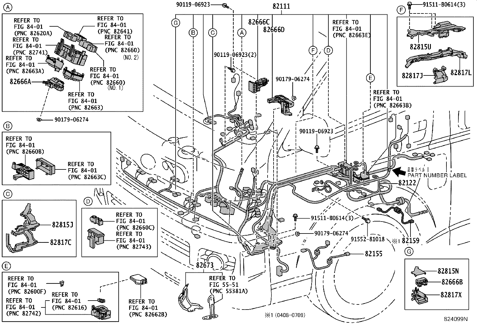 82142-26140 WIRE, INSTRUMENT PANEL, NO.2 product image