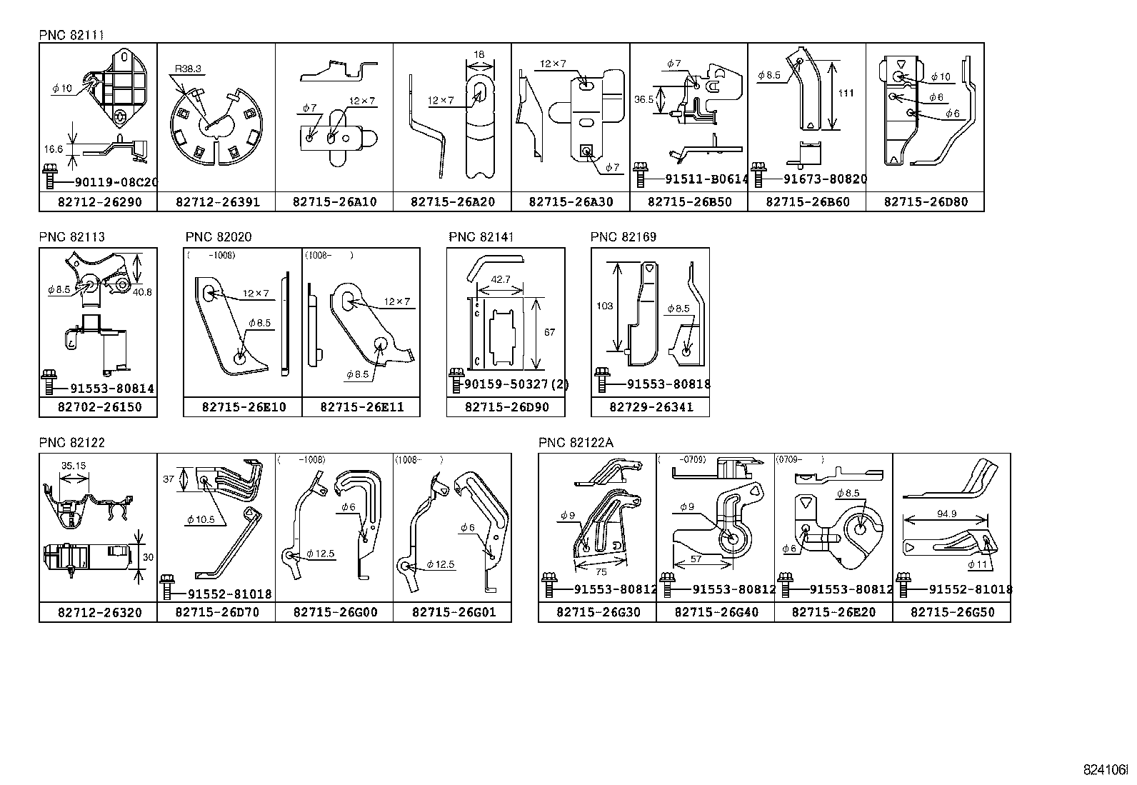 82142-26140 WIRE, INSTRUMENT PANEL, NO.2 product image