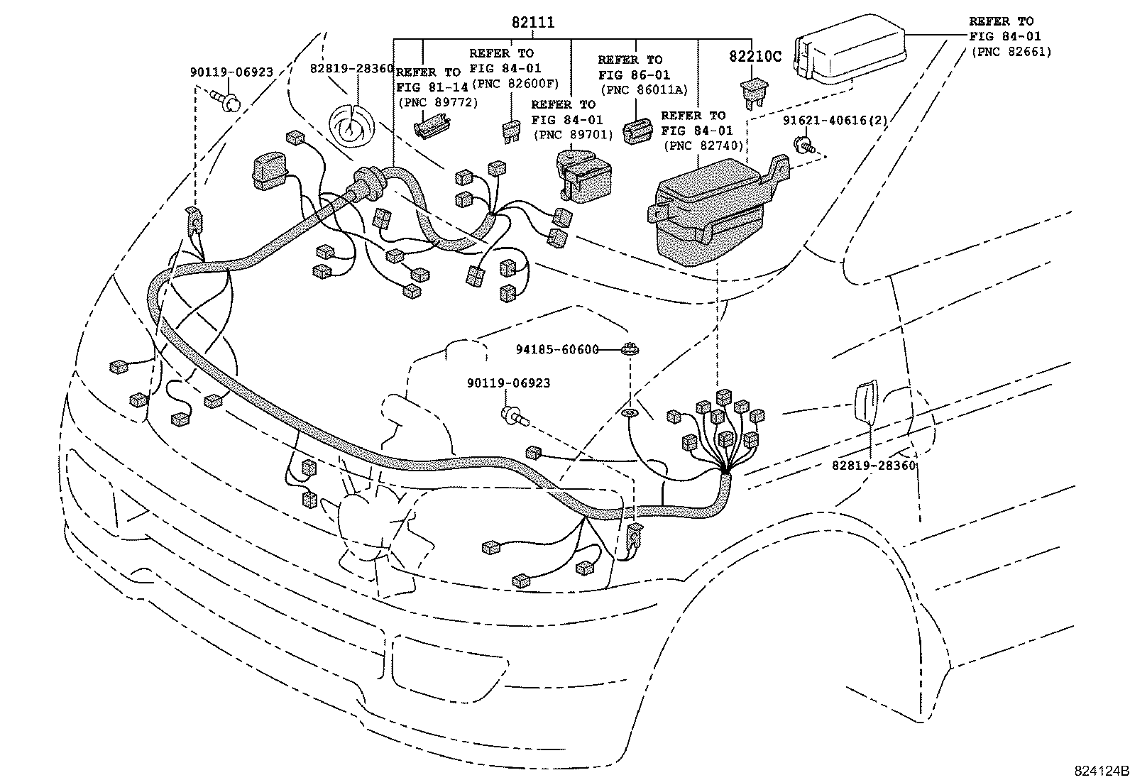 82124-28280 WIRE, ENGINE, NO.4 product image