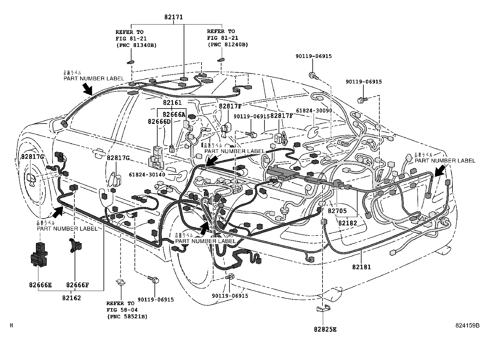 82191-30150 WIRE, FRONT SEAT, RH product image