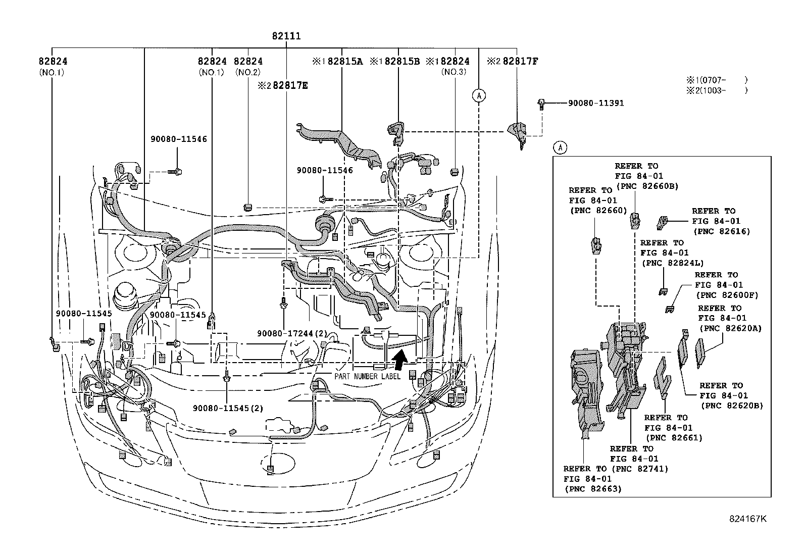 Toyota 82143-AC010 WIRE, INSTRUMENT PANEL, NO.3