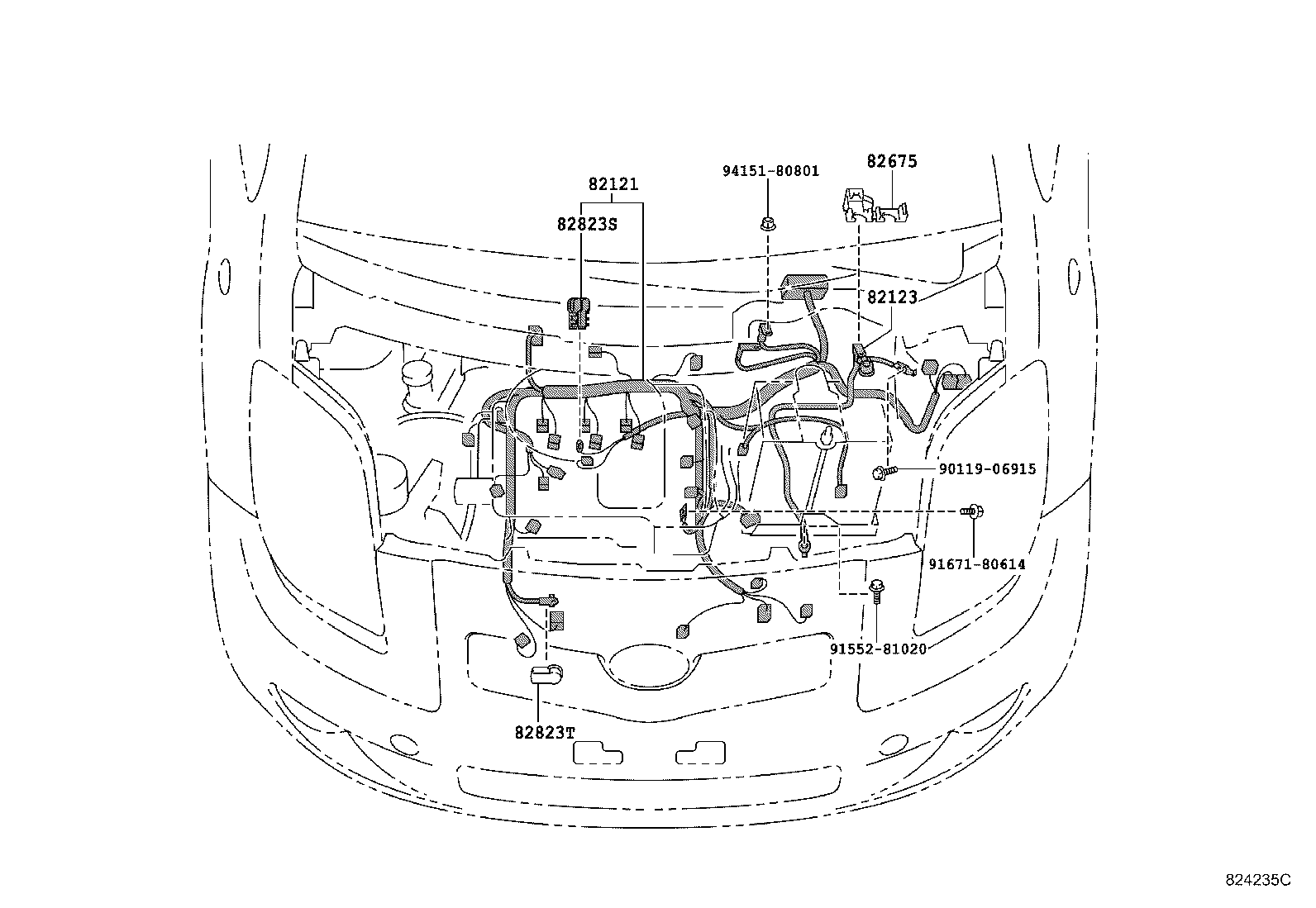 82142-52091 WIRE, INSTRUMENT PANEL, NO.2 product image