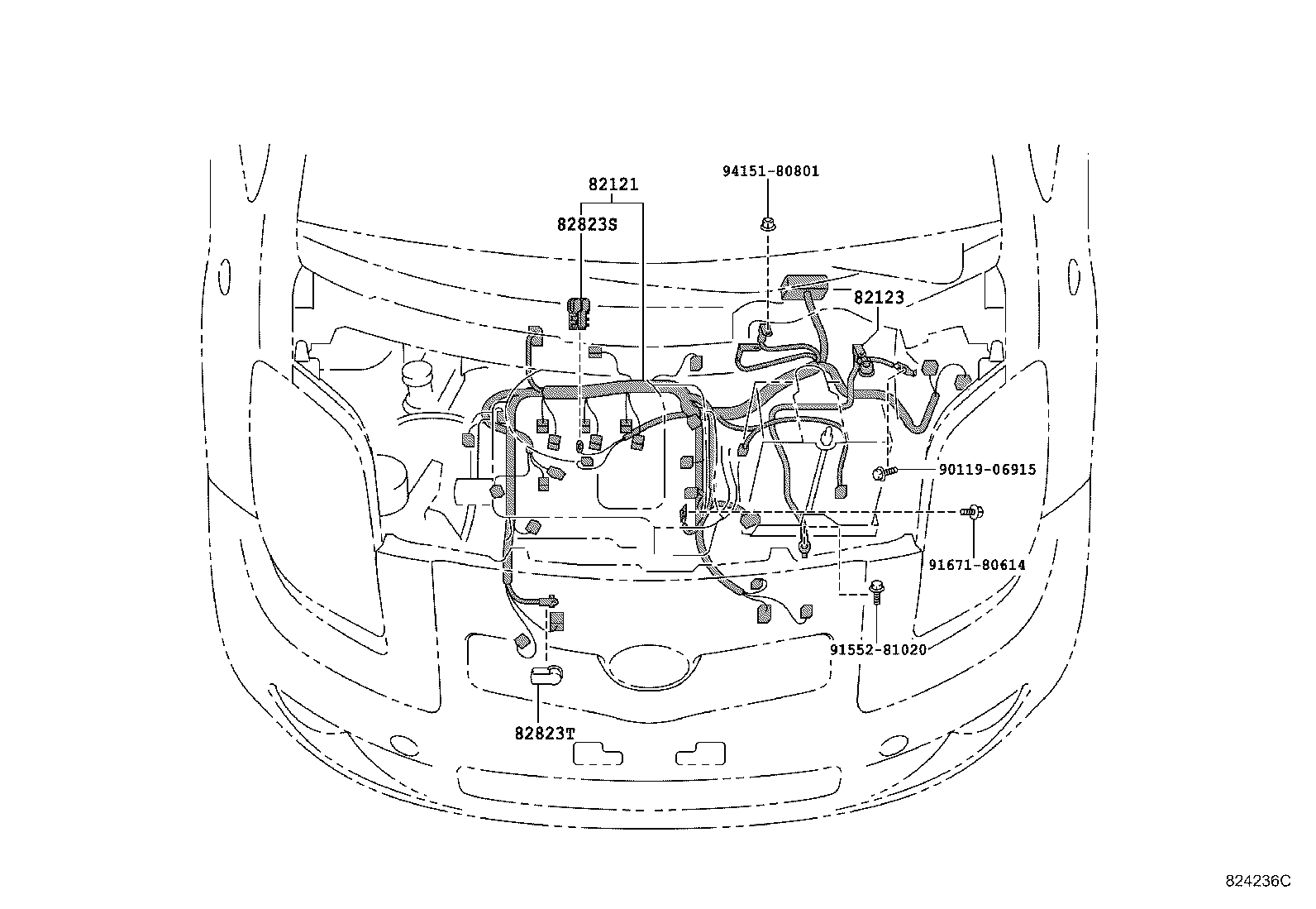 82142-52091 WIRE, INSTRUMENT PANEL, NO.2 product image