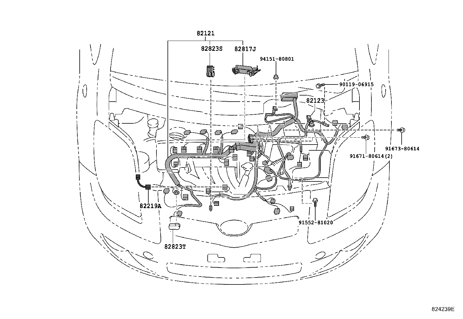 82142-52091 WIRE, INSTRUMENT PANEL, NO.2 product image