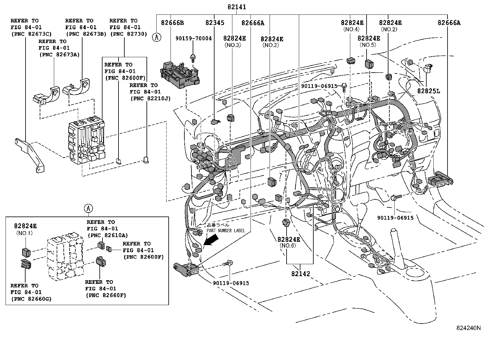 82142-52091 WIRE, INSTRUMENT PANEL, NO.2 product image