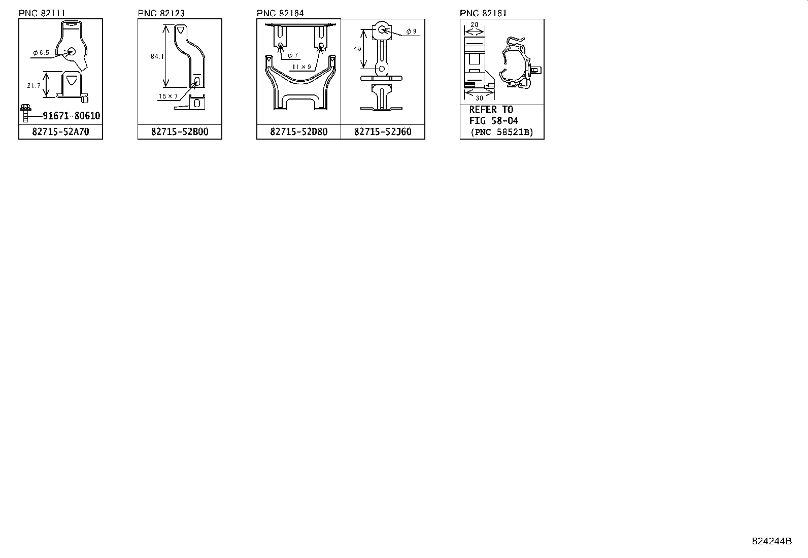 82142-52091 WIRE, INSTRUMENT PANEL, NO.2 product image