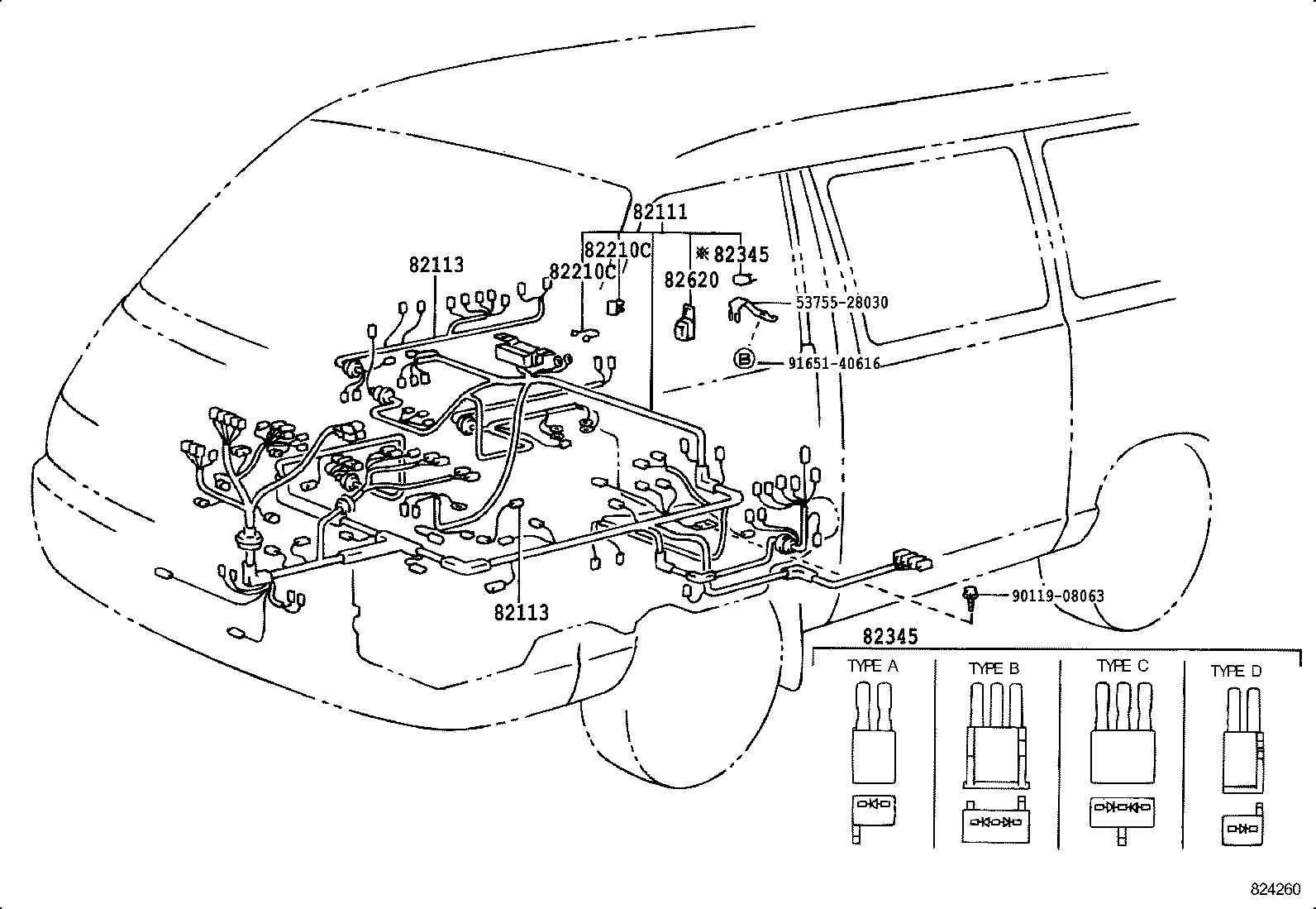 82122-28150 WIRE, ENGINE, NO.2 product image