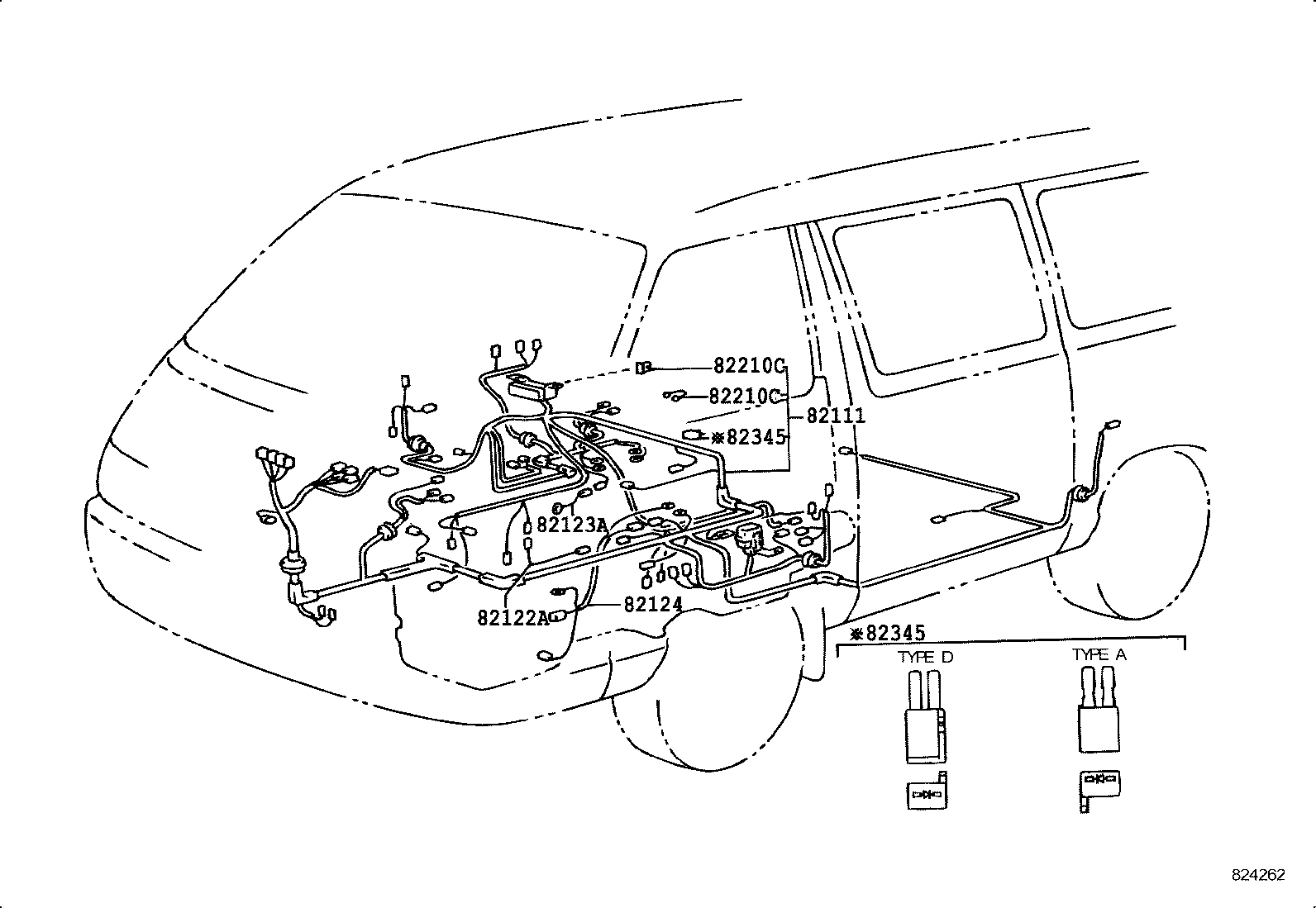 82122-28150 WIRE, ENGINE, NO.2 product image