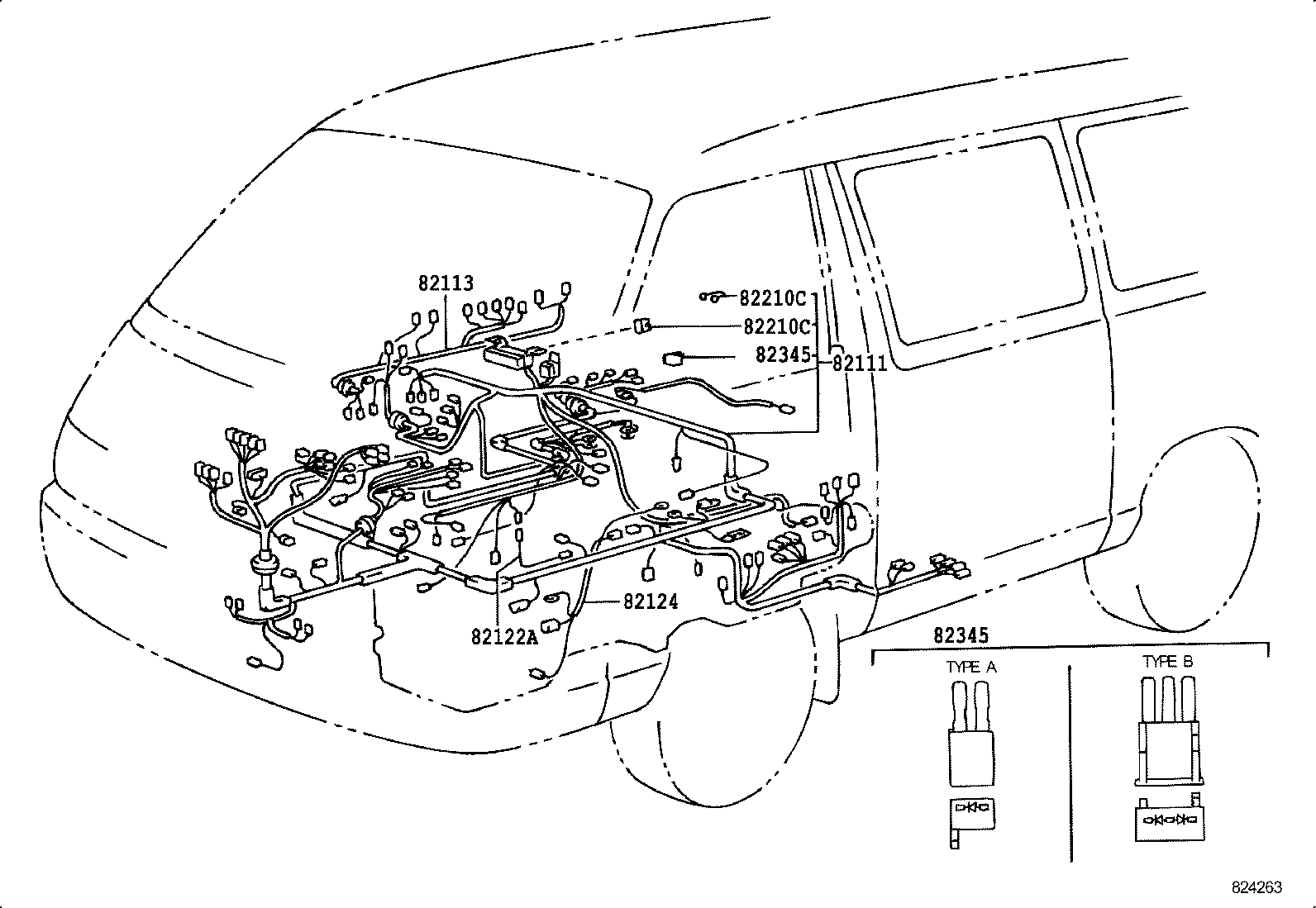 82122-28150 WIRE, ENGINE, NO.2 product image