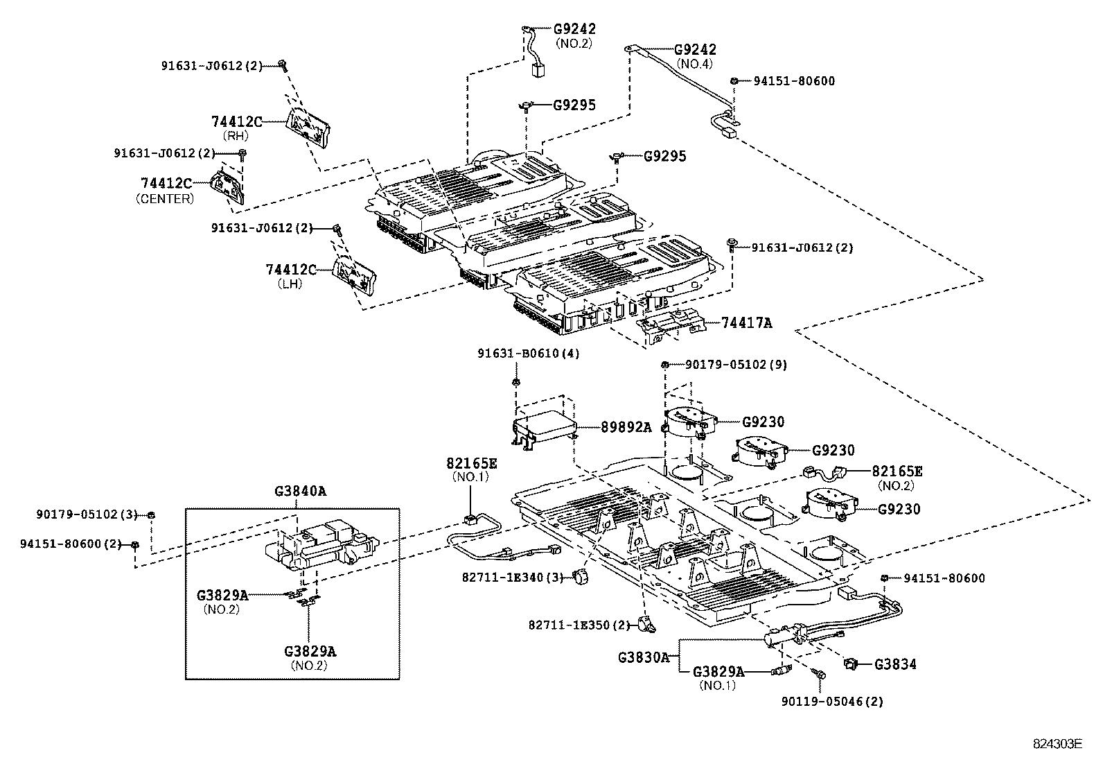 Toyota 74417-48010 BRACKET, BATTERY CARRIER
