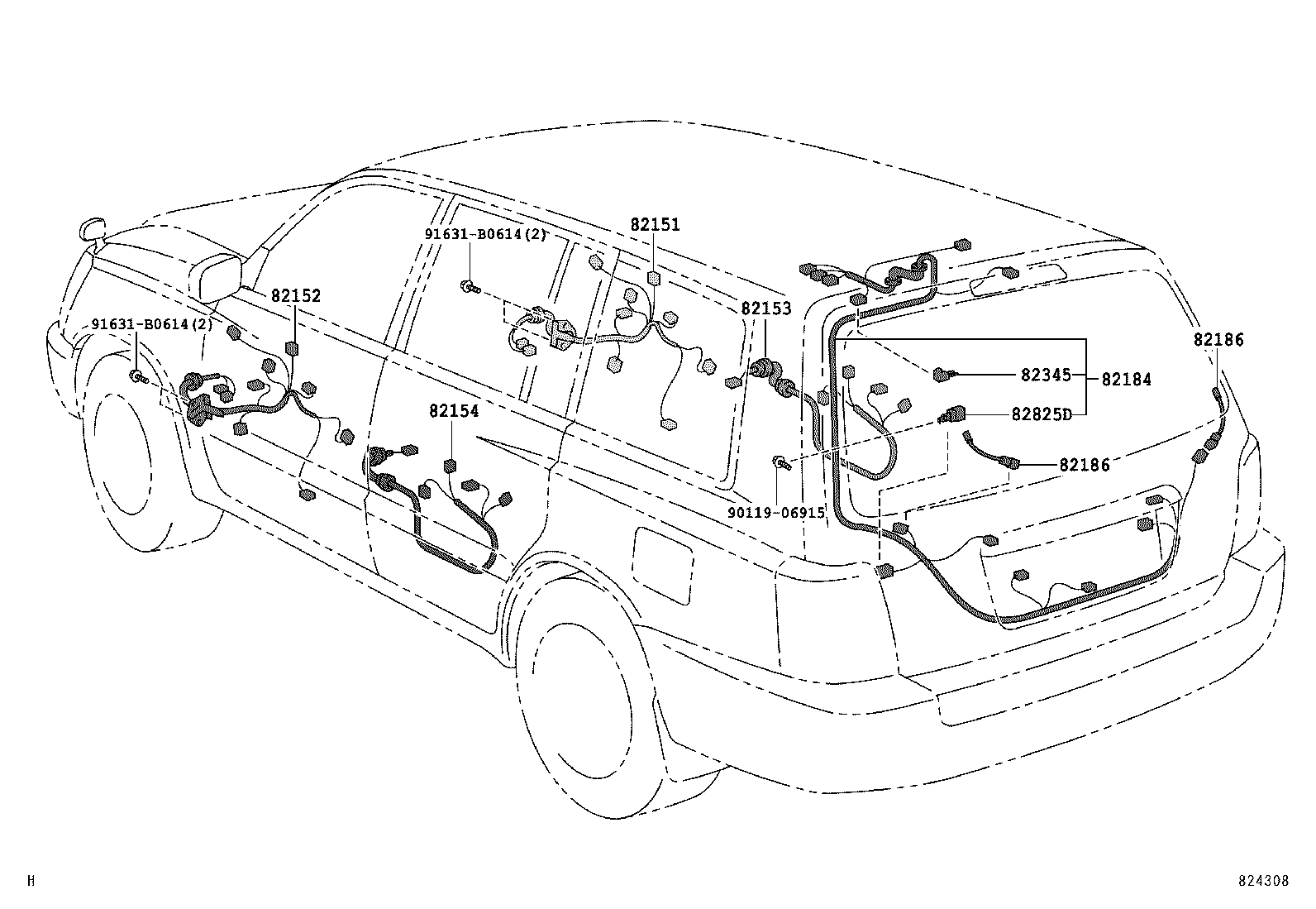 82817-48580 PROTECTOR, WIRING HARNESS, NO.6 product image