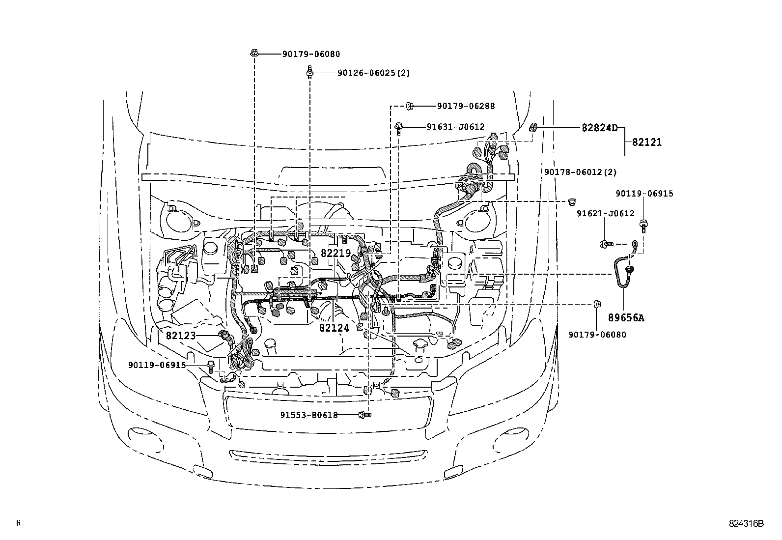 82817-48580 PROTECTOR, WIRING HARNESS, NO.6 product image