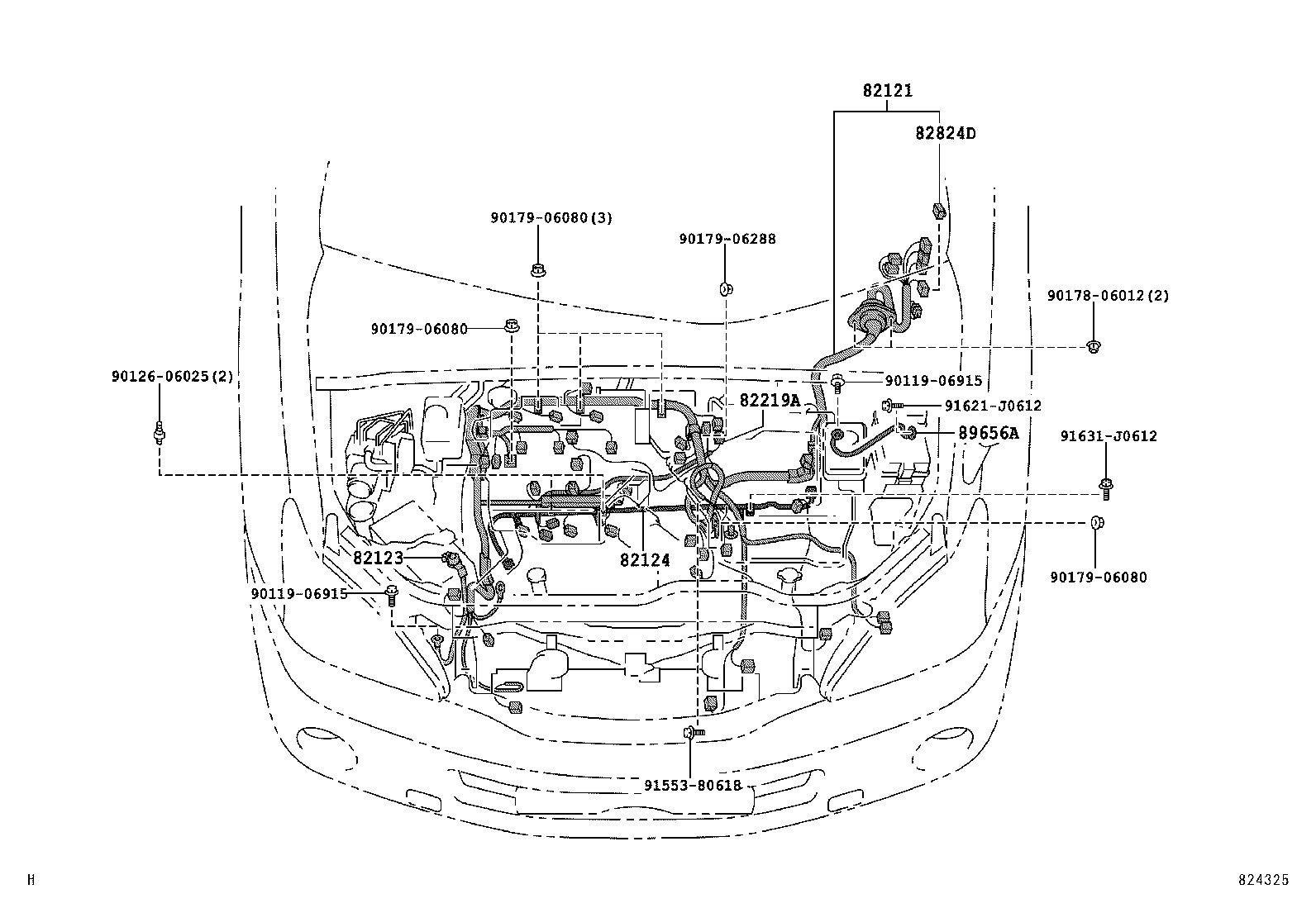 82142-48040 WIRE, INSTRUMENT PANEL, NO.2 product image
