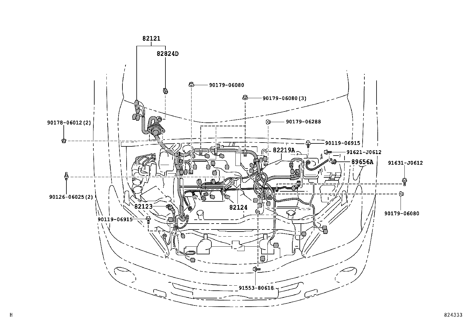 82142-48130 WIRE, INSTRUMENT PANEL, NO.2 product image