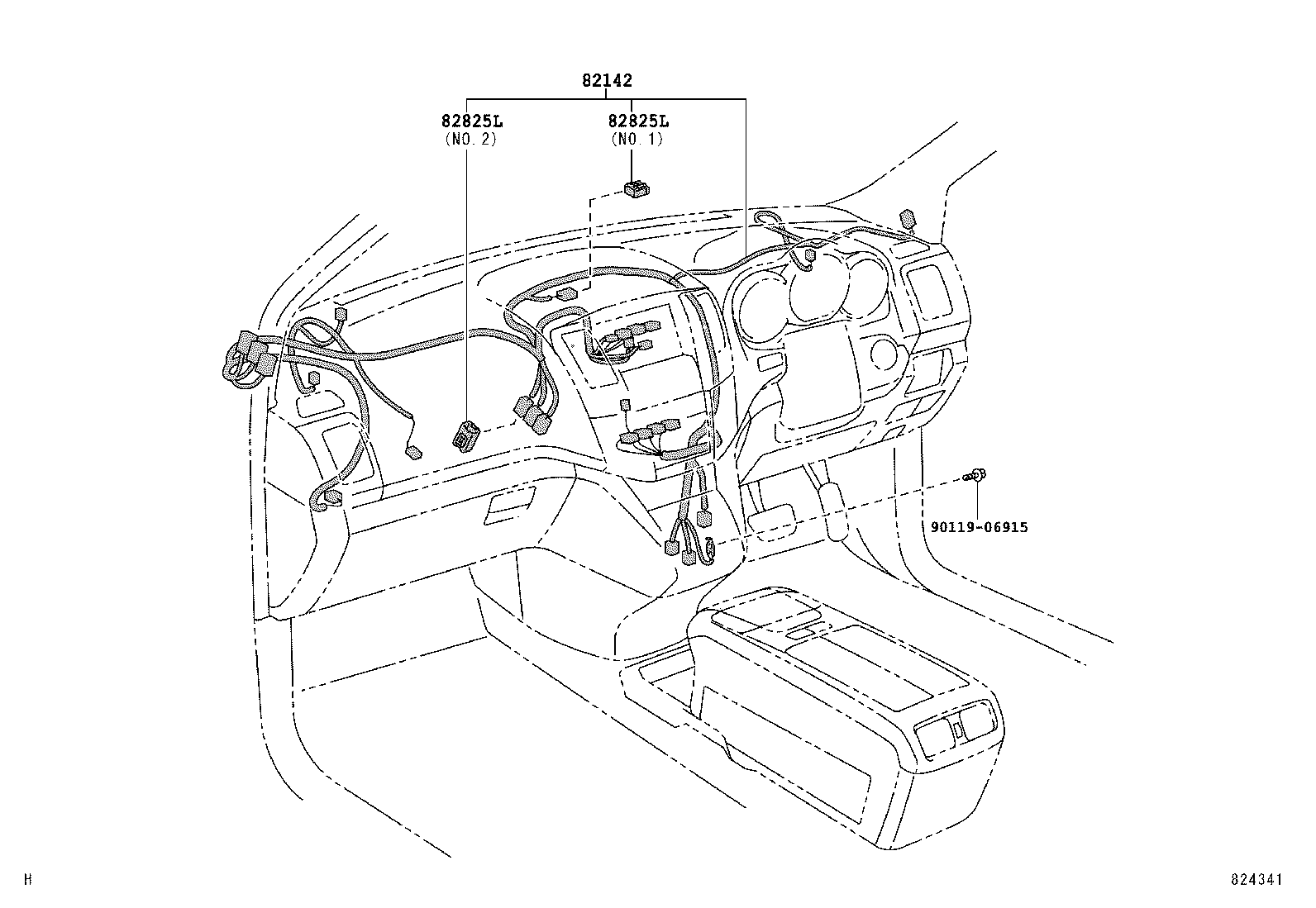 82142-48040 WIRE, INSTRUMENT PANEL, NO.2 product image