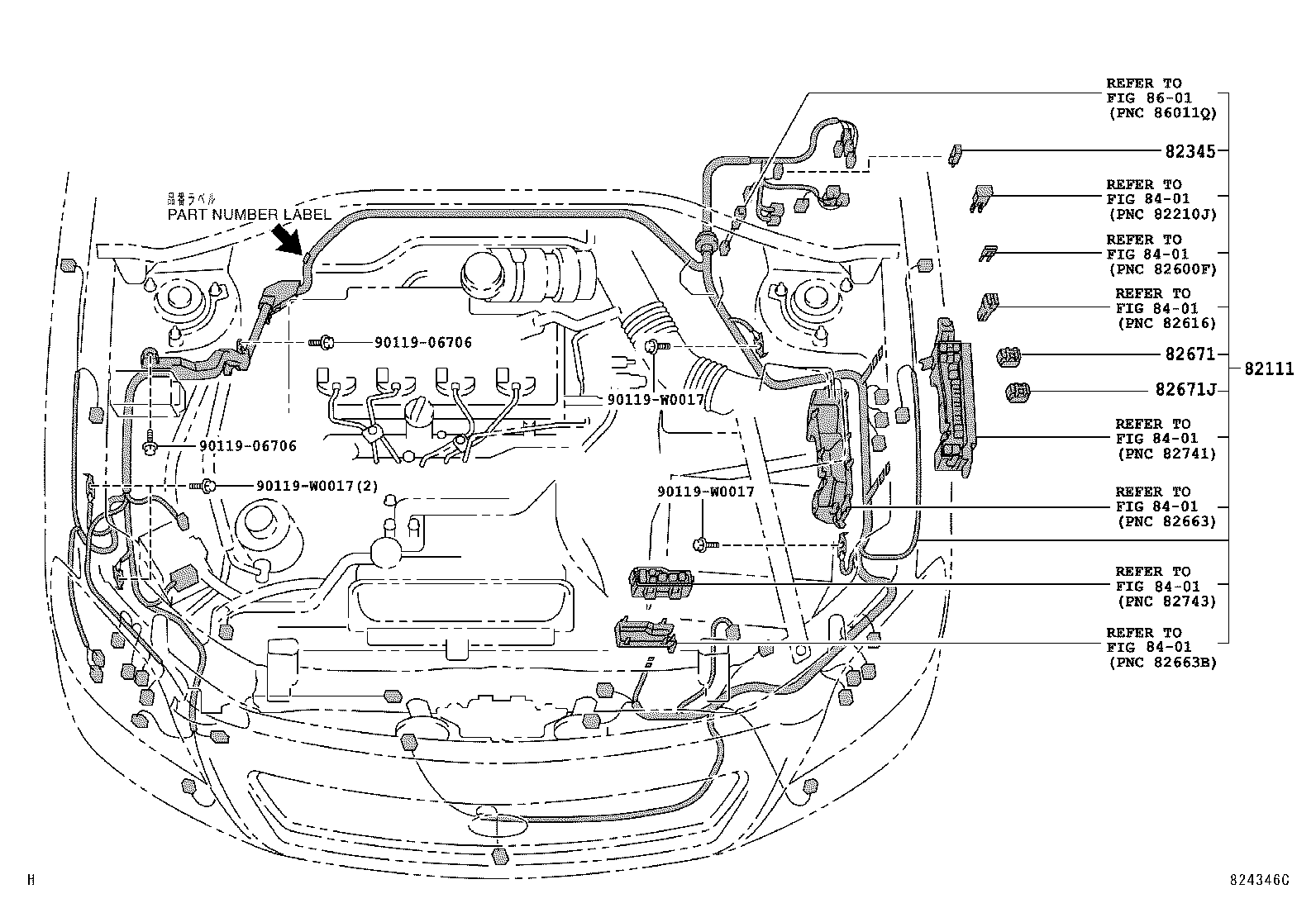 82817-05310 PROTECTOR, WIRING HARNESS, NO.12 product image
