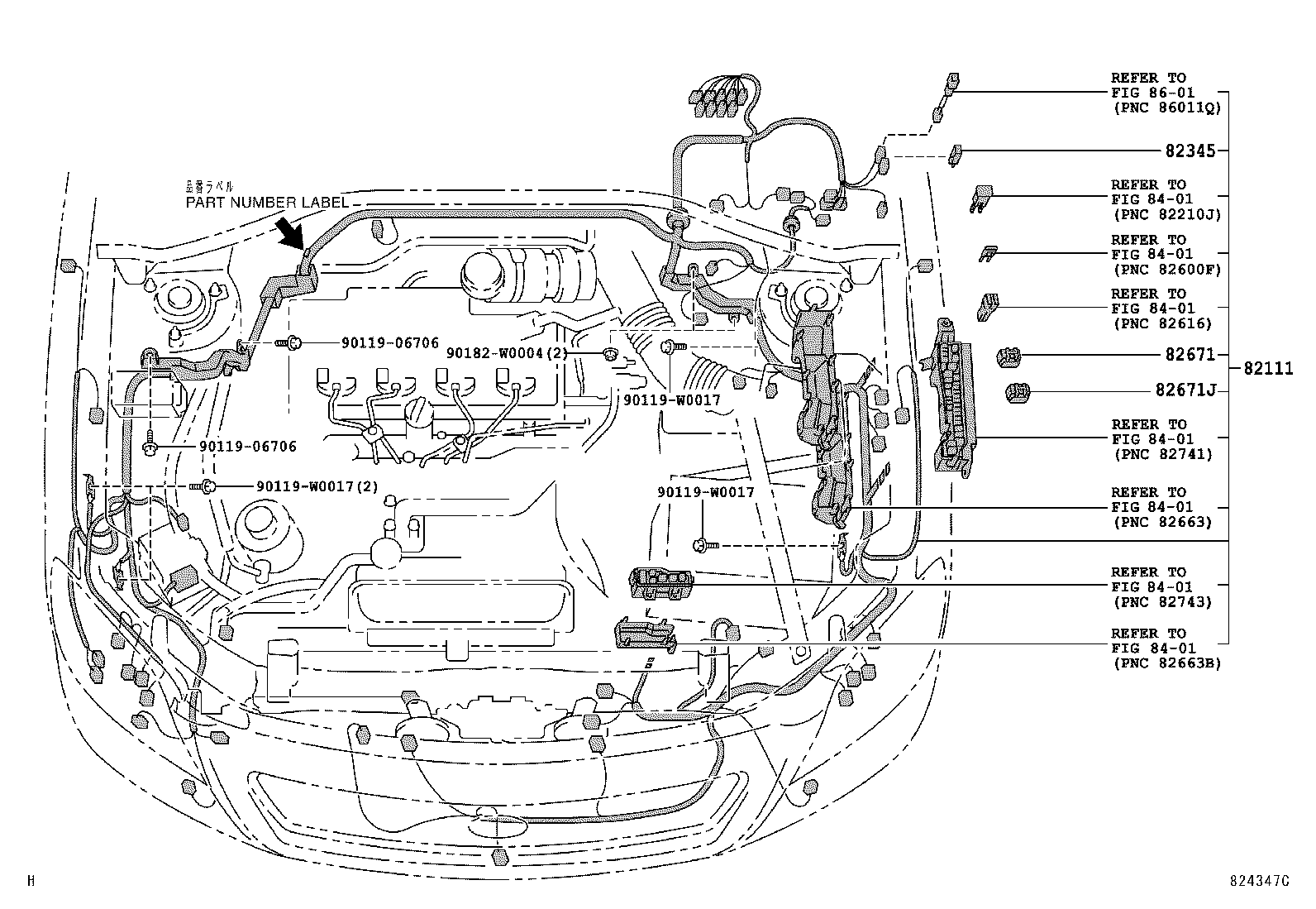 82817-05310 PROTECTOR, WIRING HARNESS, NO.12 product image