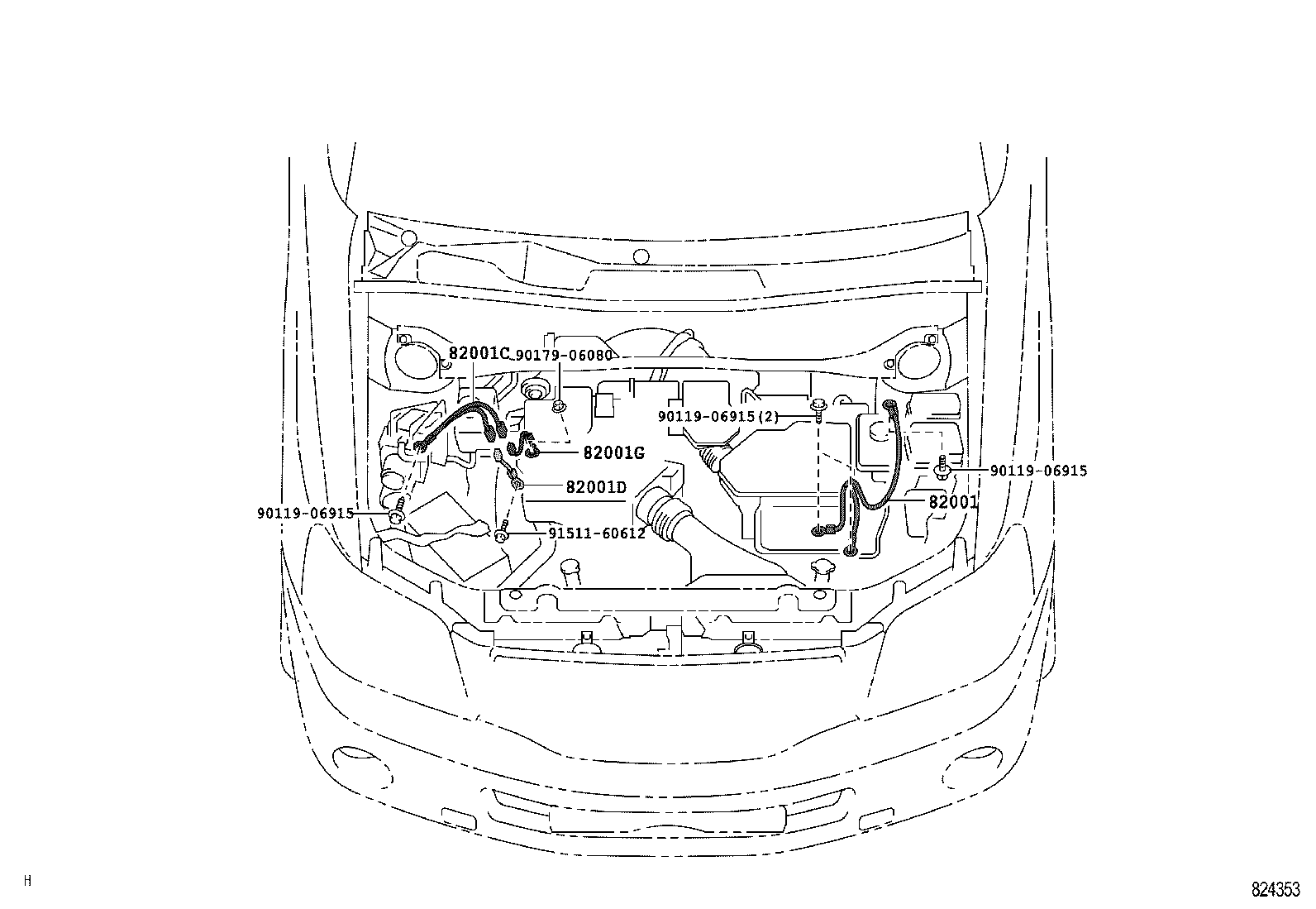 82142-48040 WIRE, INSTRUMENT PANEL, NO.2 product image