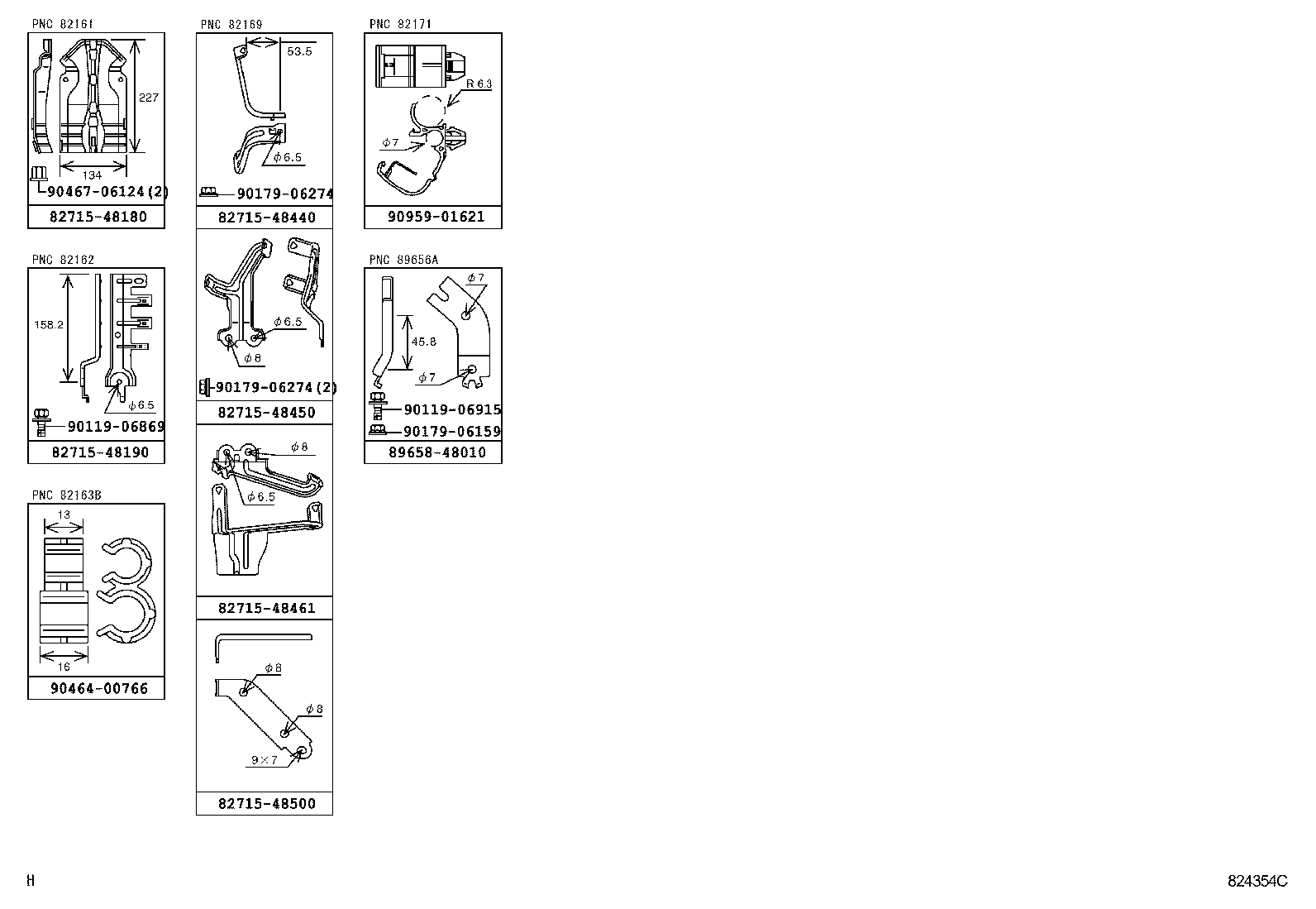 82142-48130 WIRE, INSTRUMENT PANEL, NO.2 product image